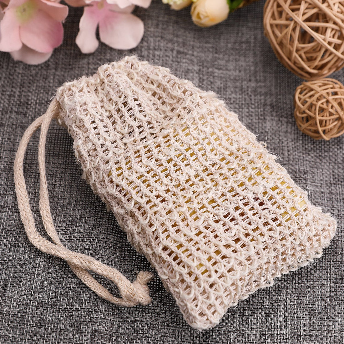 BBTO Plastic 5 Pack Soap Exfoliating Bag Natural Saver, 9 Cm, 0.2 Cm