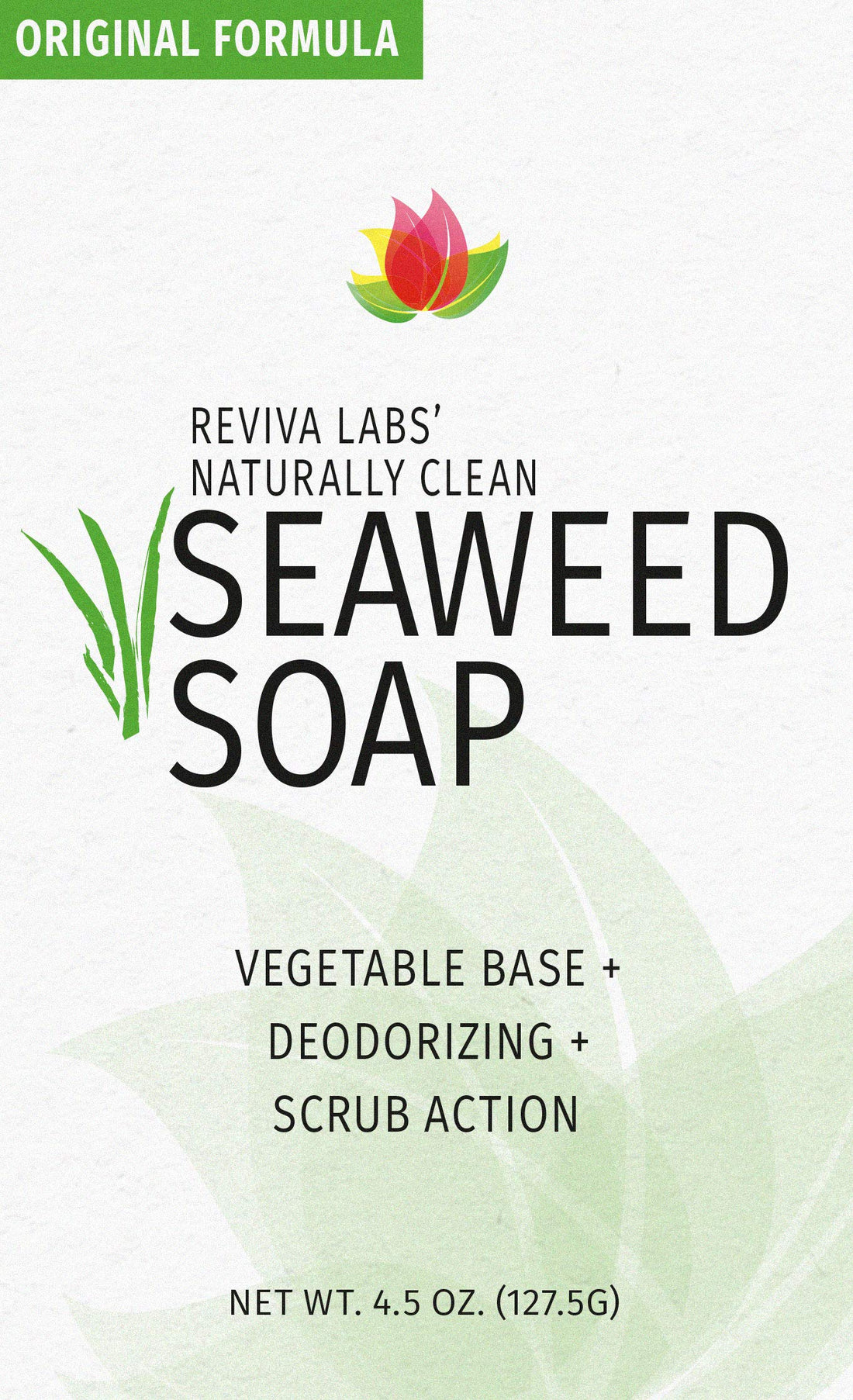 Reviva Original Formula Seaweed Soap 4.5 OZ. (127.5 G), Naturally Clean and Deodorize Your Skin With This Freshly Scented Soap