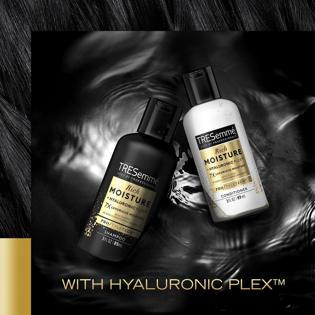 TRESemme Moisture Rich Shampoo & Conditioner, 88 ml Each Travel Size