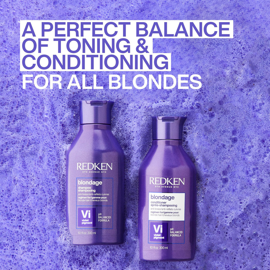 Redken Color Extend Blondage Color Depositing Purple Conditioner | For Blonde Hair | Neutralizes Brass & Moisturizes Hair | With Pure Violet Pigments & Citric Acid | 8.5 Fl Oz, 10.1 fl. oz