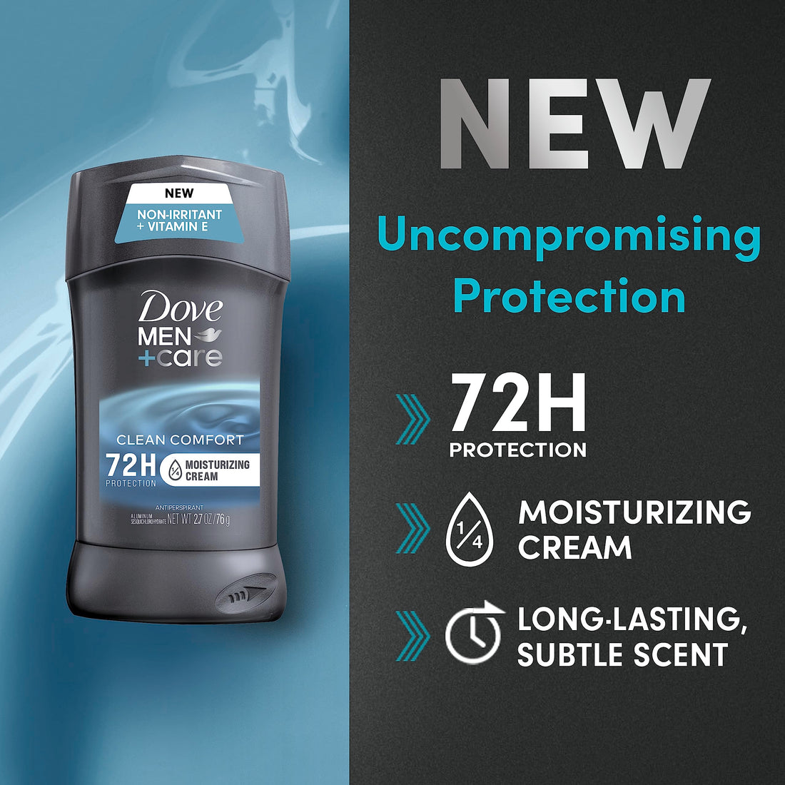 Clean Comfort , 2.7-Ounce (4 Count) : Dove Men+Care Antiperspirant Deodorant Stick, Clean Comfort 2.7 oz, 4 Count