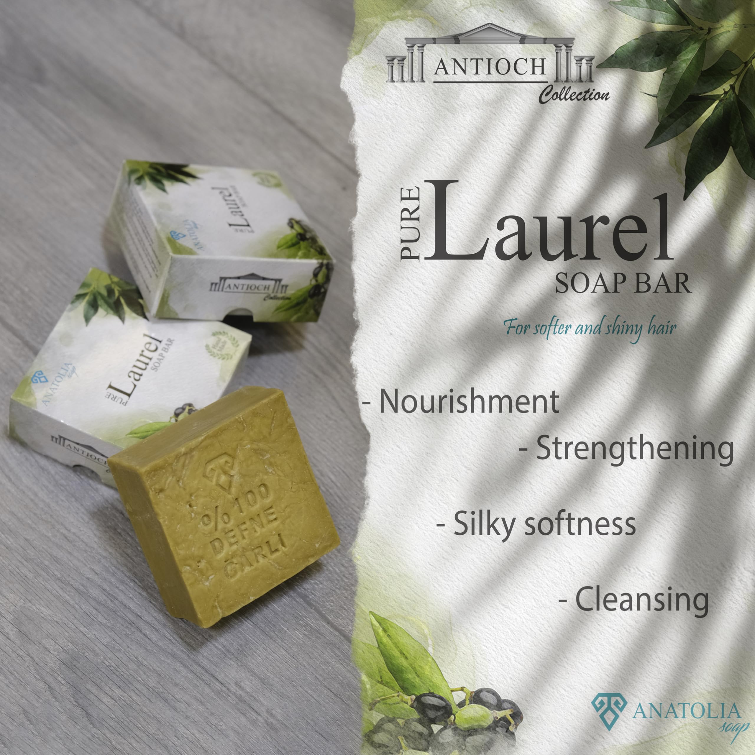 Aleppo Soap, 5 oz | 100% Pure Laurel Oil Shampoo Bar for Dry Hair & Hair Growth | Organic Handmade Natural Castile Soap for Women & Men