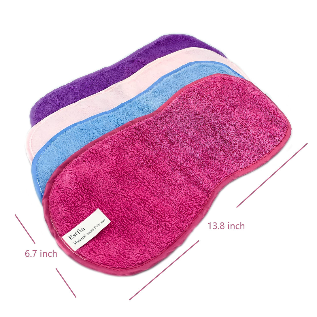 4 Pack Reusable Flannel Microfiber Makeup Remover Eraser Washcloths Face Facial Erase Cleansing Clean Cloth Towel, Chemical Free, Remove Makeup Instantly with Just Water Suitable for All Skin Types