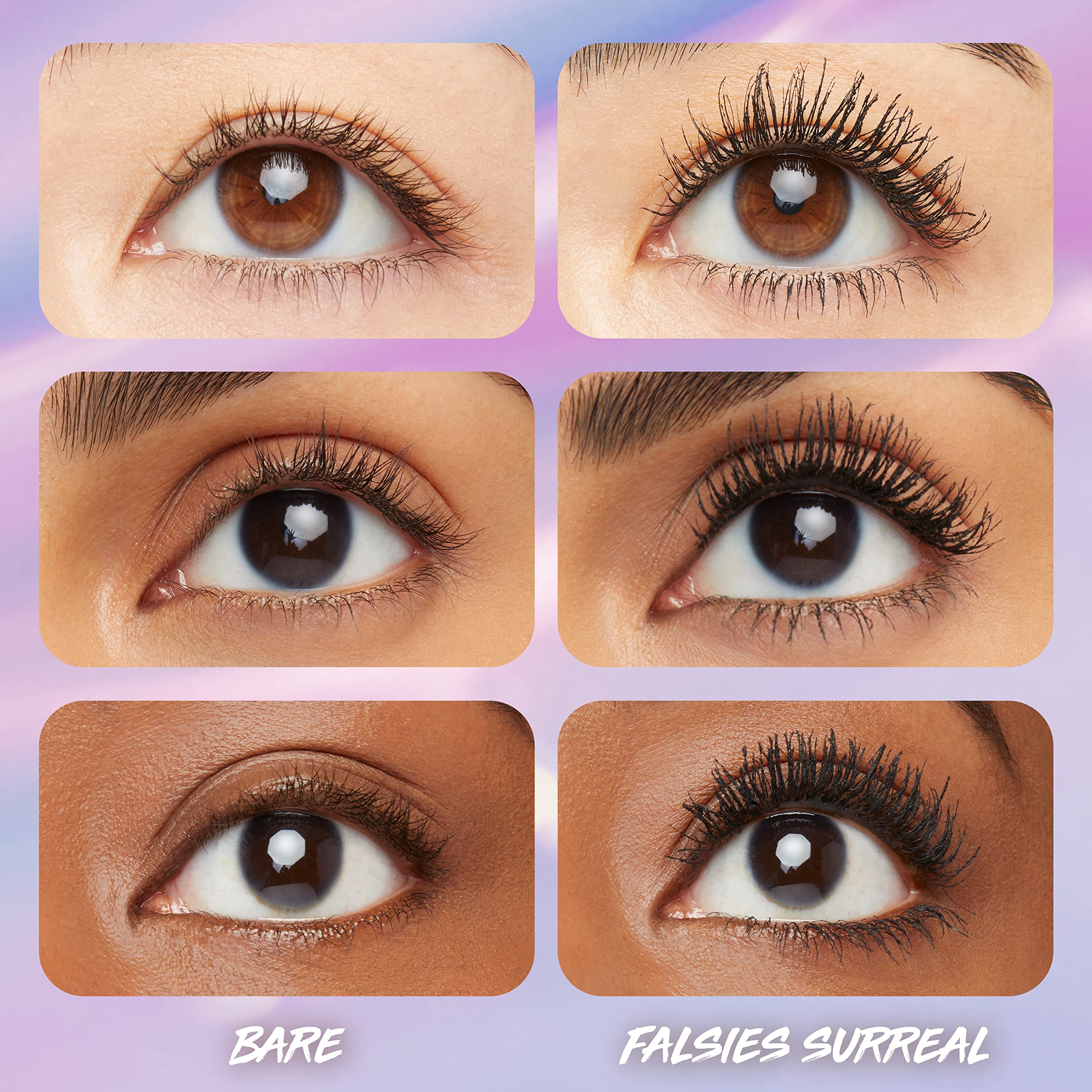 Maybelline The Falsies Surreal Extensions Washable Mascara, Volumizing, Lengthening Mascara Make Up, Very Black, 1 Count
