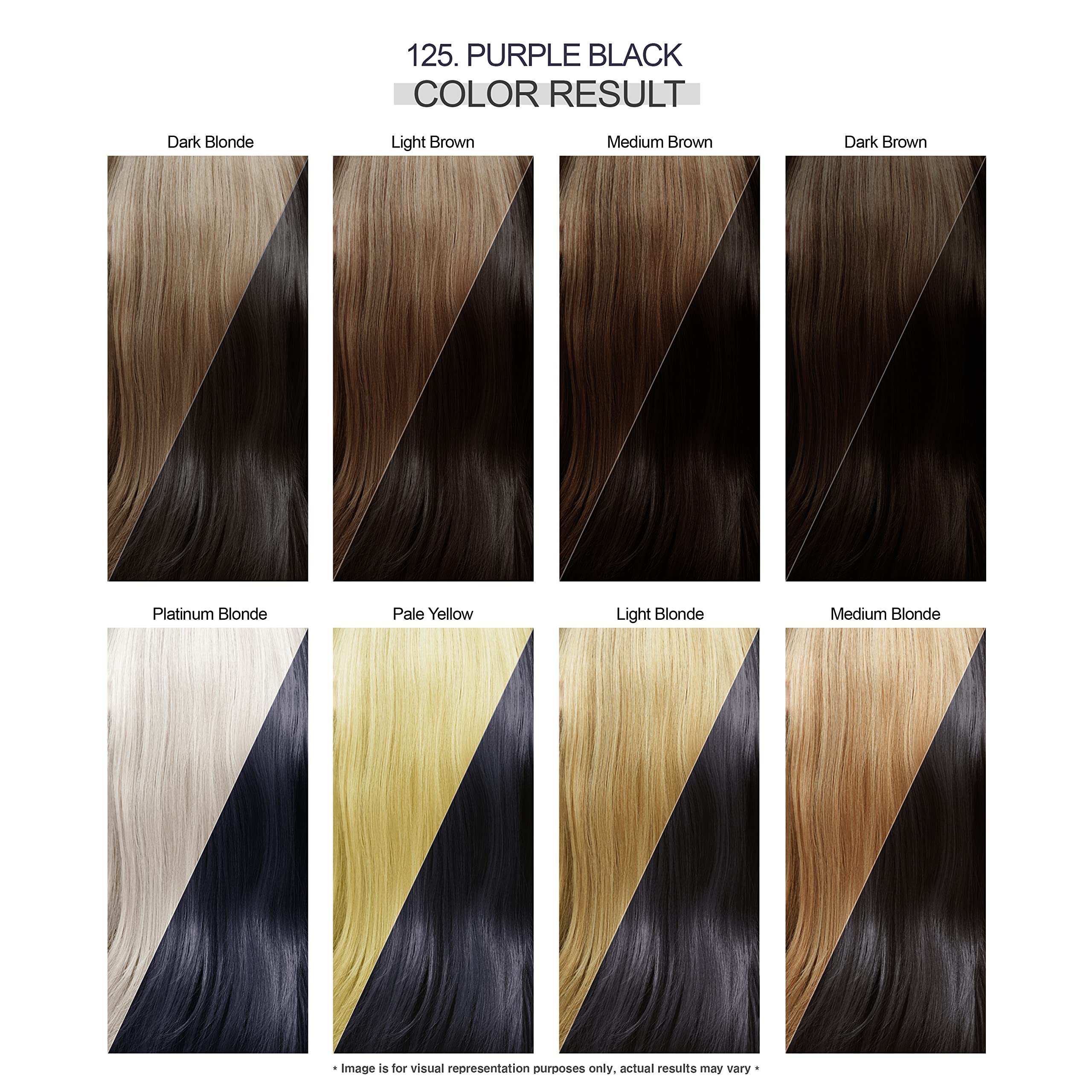 Adore Semi-Permanent Haircolor, 125 Purple Black, Pack of 2, 4 Fl Oz