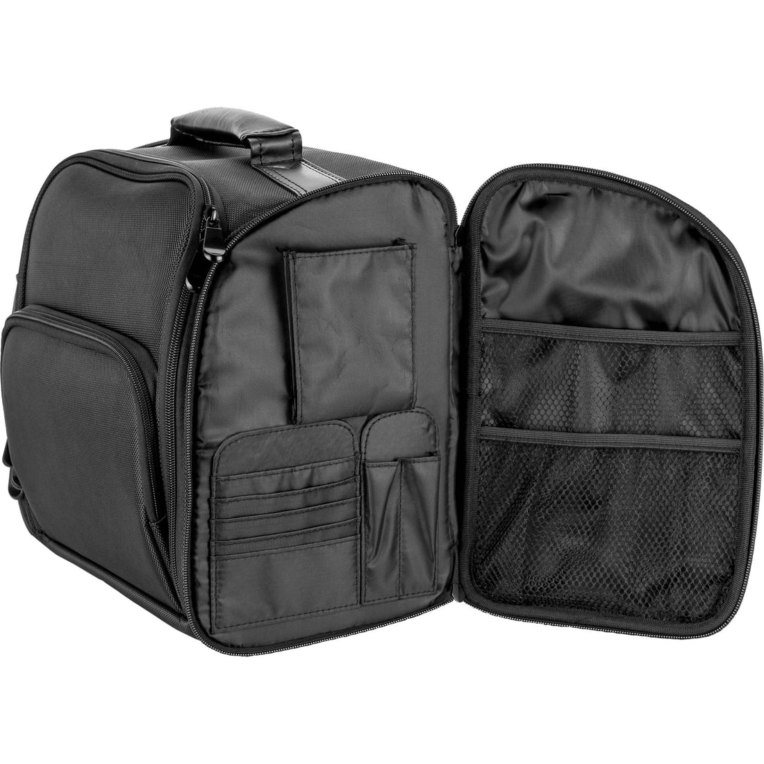Hiker Hk3603 Soft Sided Professional Travel Makeup Case, Nylon Black