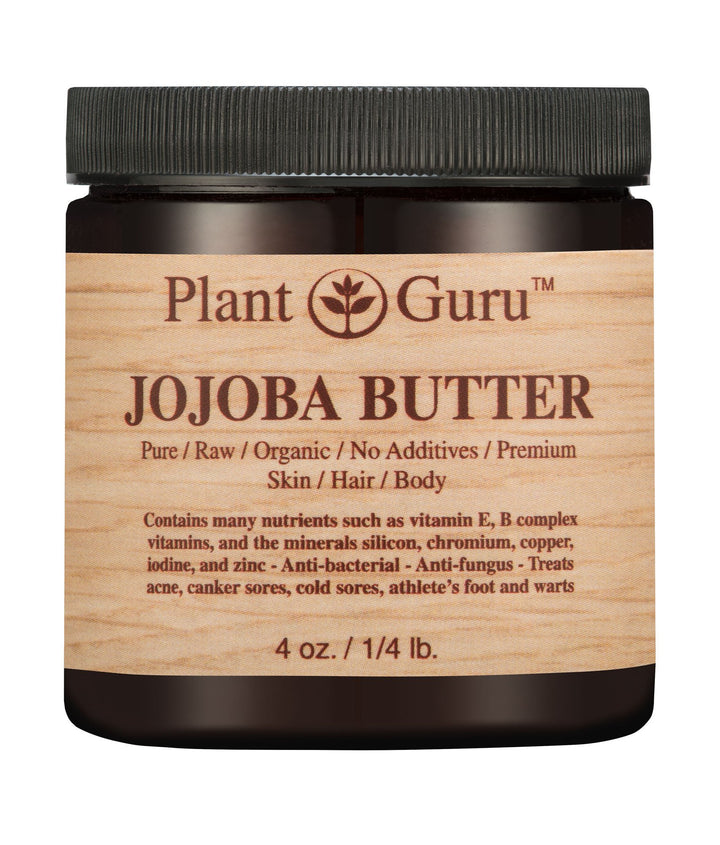 Jojoba Body Butter 4 oz. 100% Pure Raw Fresh Natural Cold Pressed. Skin Body and Hair Moisturizer, DIY Creams, Balms, Lotions, Soaps.