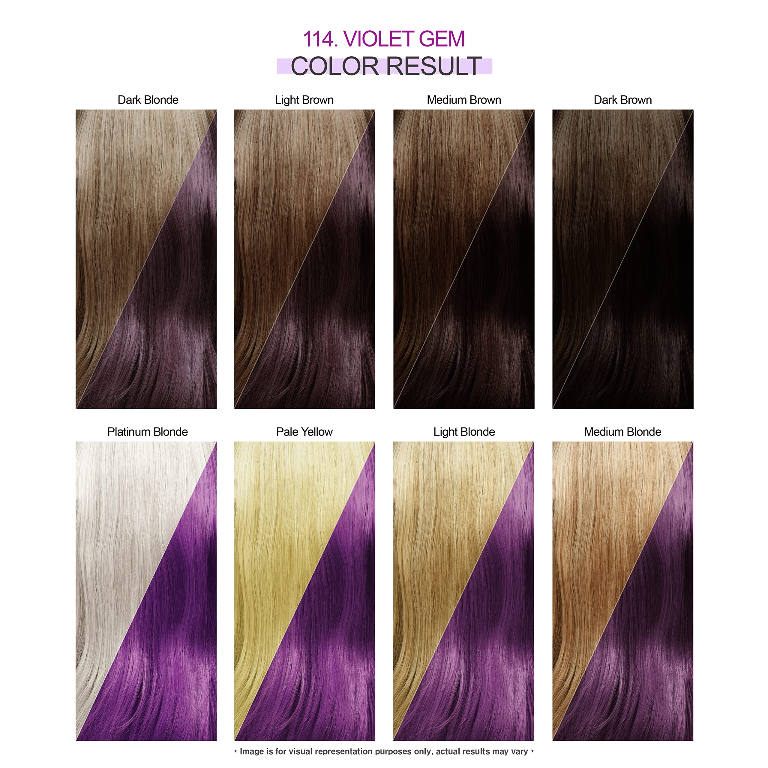 Adore Semi-Permanent Haircolor #114 Violet Gem 4 Ounce (118ml) (2 Pack)