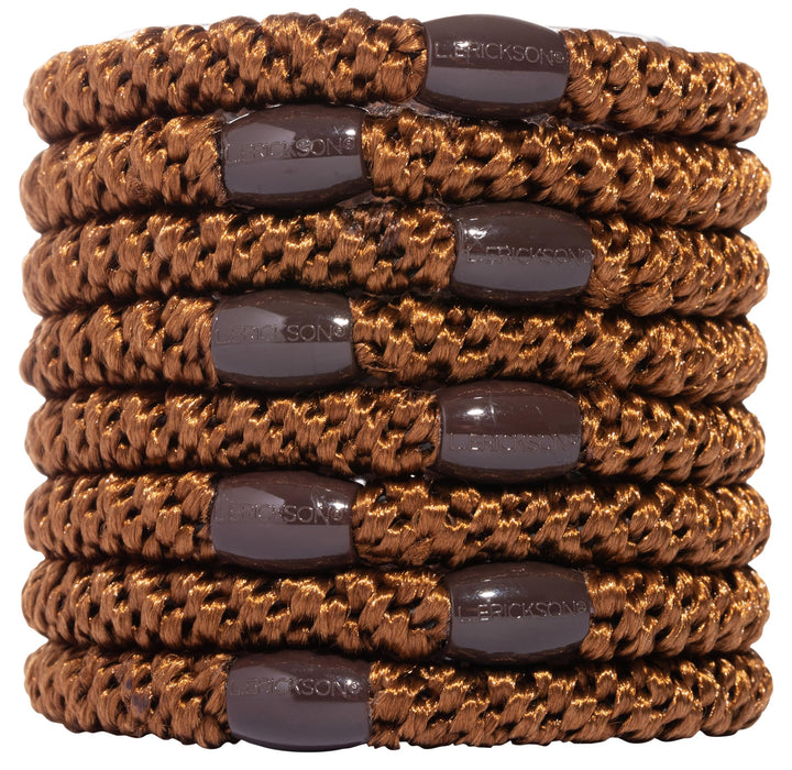 L. Erickson Ponytail Holders - Set of Eight - Mocha by L. Erickson