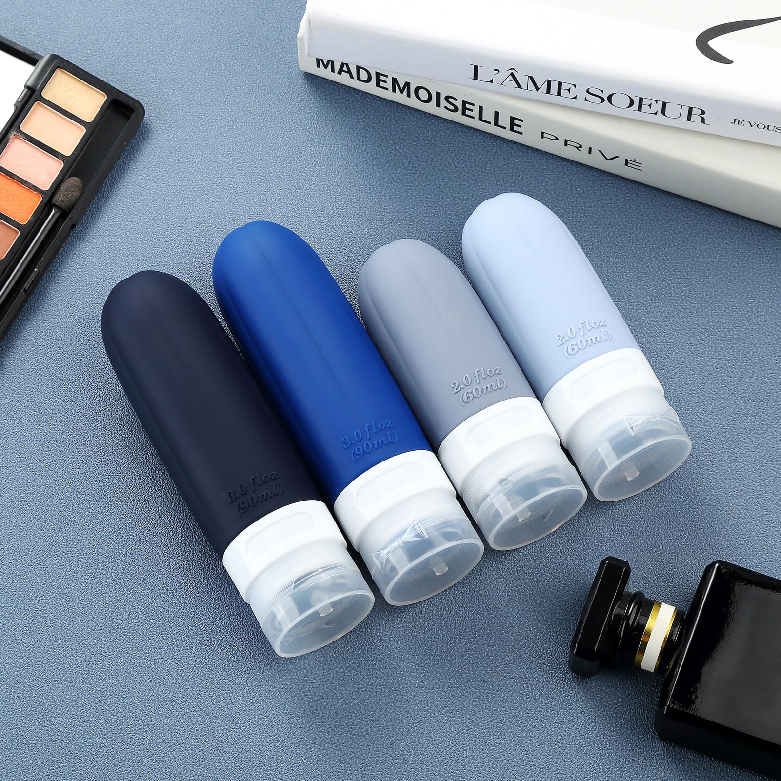 Gemice 16 Pack Travel Size Bottles, TSA Approved Leakproof Travel Containers for Toiletries, Silicone Refillable Travel Essentials Accessories with Travel Bag for Shampoo Conditioner