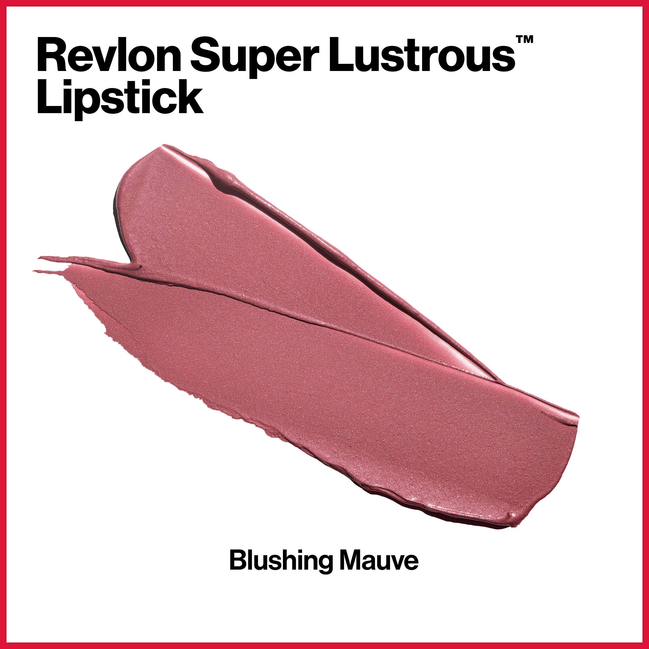 Revlon Super Lustrous Lipstick, Creamy Formula For Soft, Fuller-Looking Lips, Moisturized Feel, Blushing Mauve (460), 0.15 oz