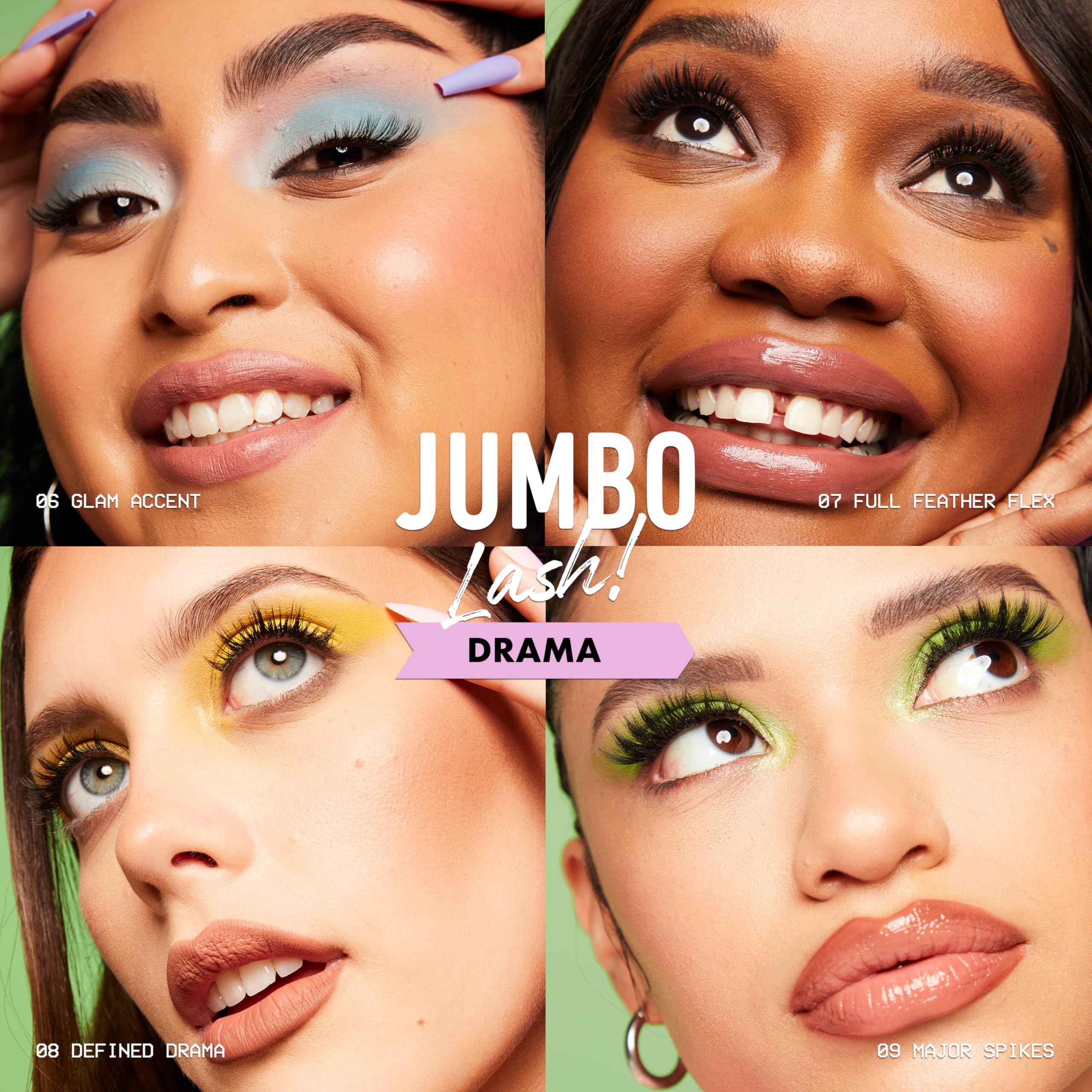 NYX PROFESSIONAL MAKEUP Jumbo Lash! Vegan False Eyelashes, Up to 12HR Wear, Reusable Fake Lashes - Major Spikes