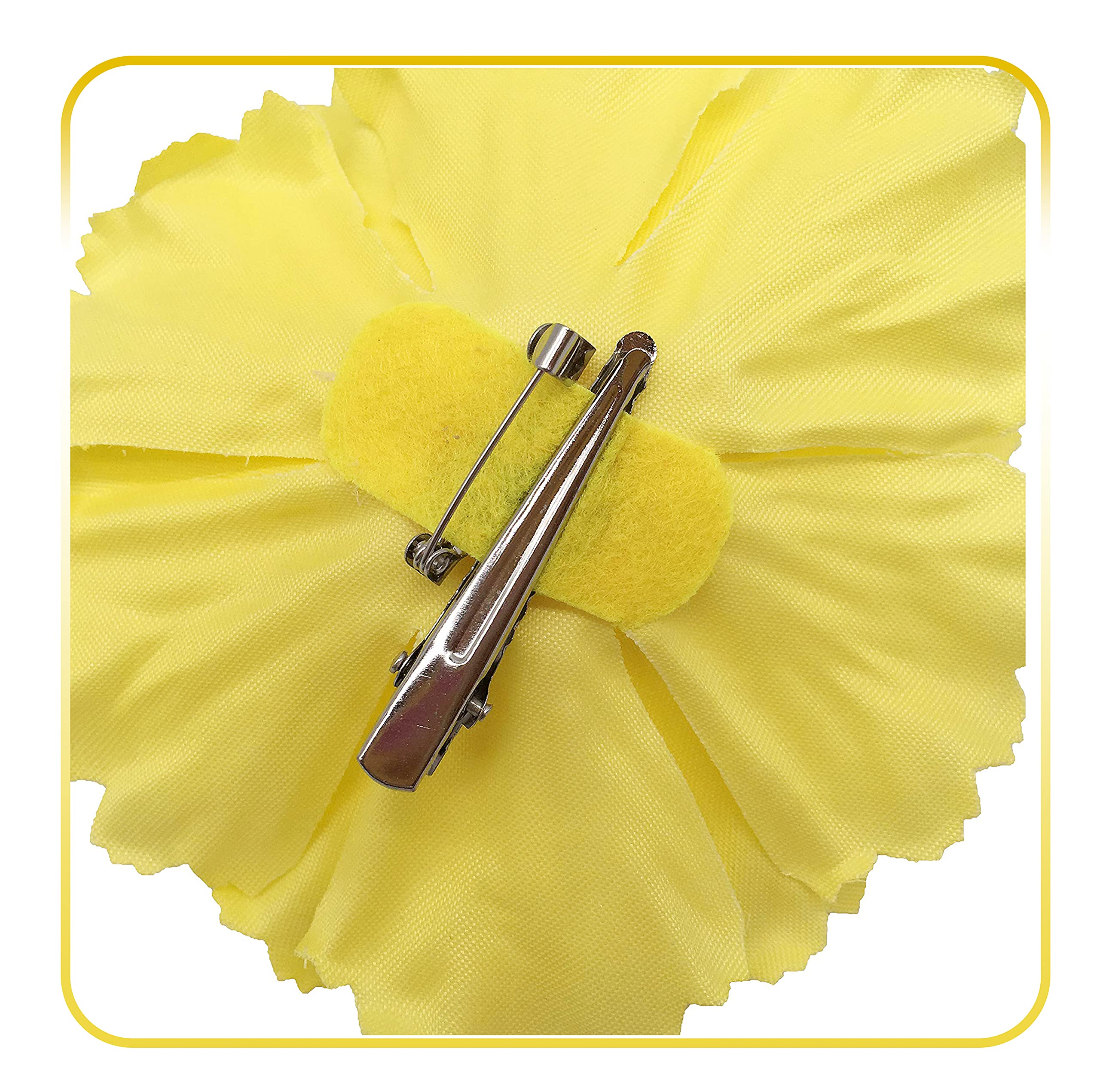 Hair Flower Clips Brooch Boutique Hair Accessories Bohemia Hairpins for Women Girls (Yellow)