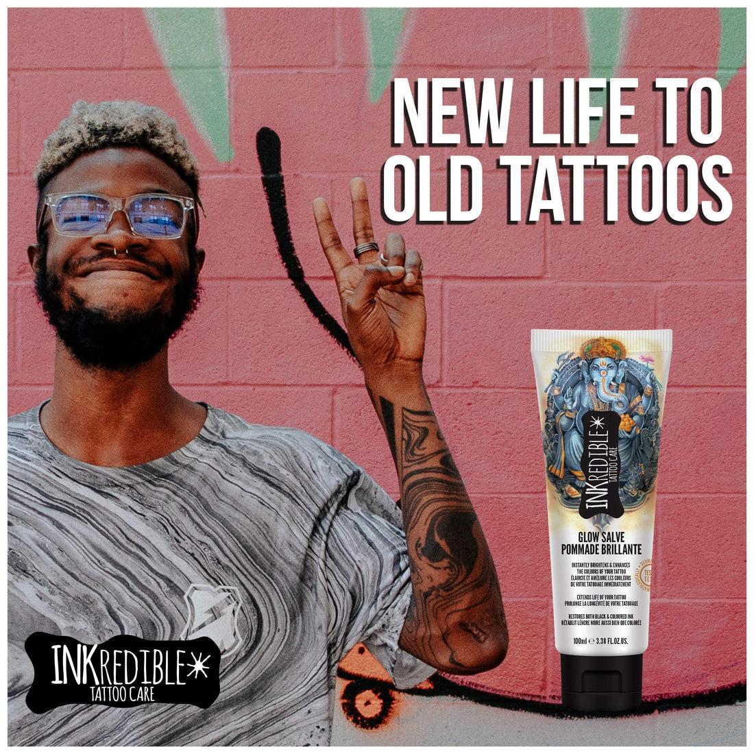 INKredible Tattoo Cream Colour Enhancement ââ‚¬â€œ 100% Vegan Tattoo Care Balm Keeps Your Ink Looking Fresh ââ‚¬â€œ Moisturizing Salve for Everyday Use