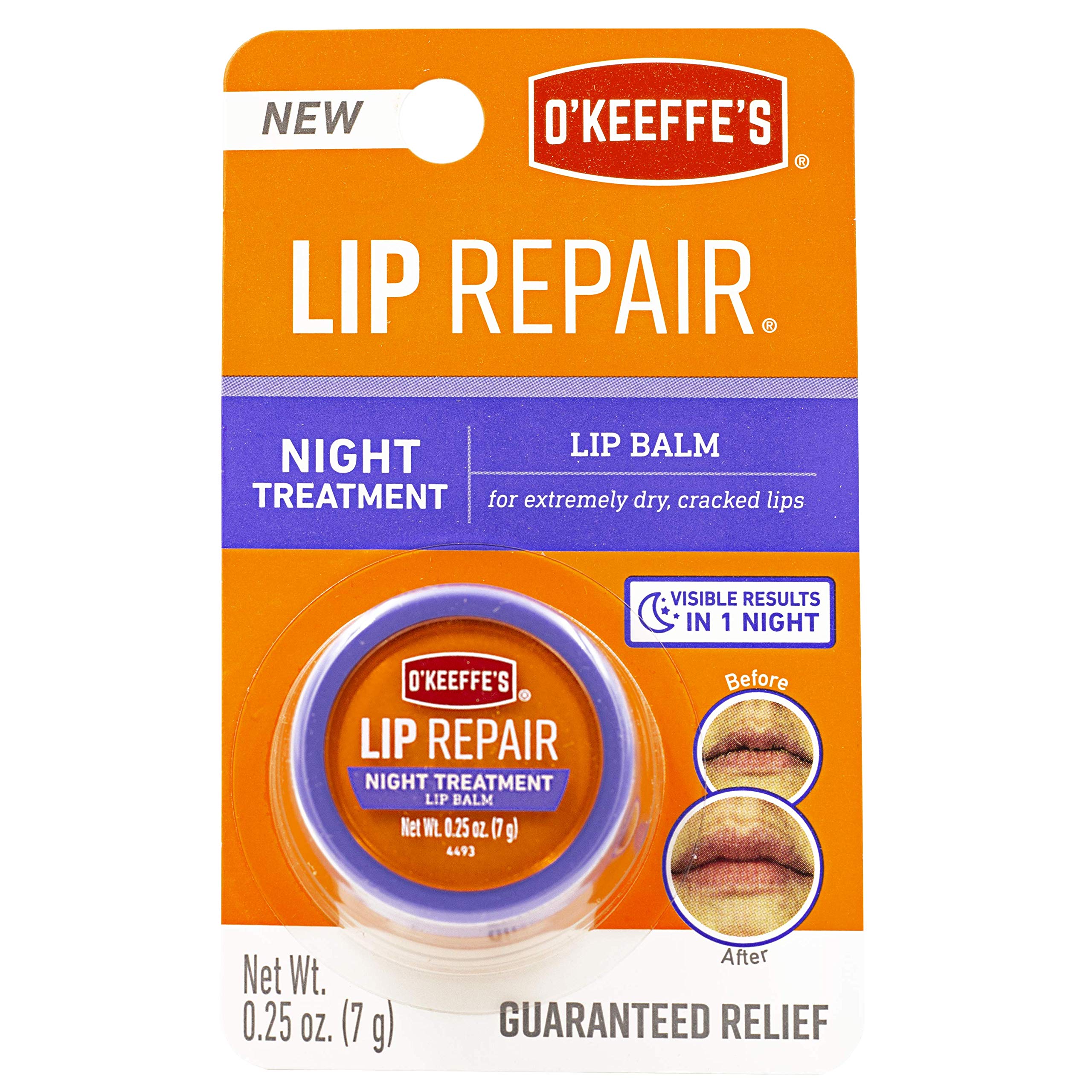 OKeeffes Lip Repair Night Treatment Lip Balm .25oz Jar,K3015207