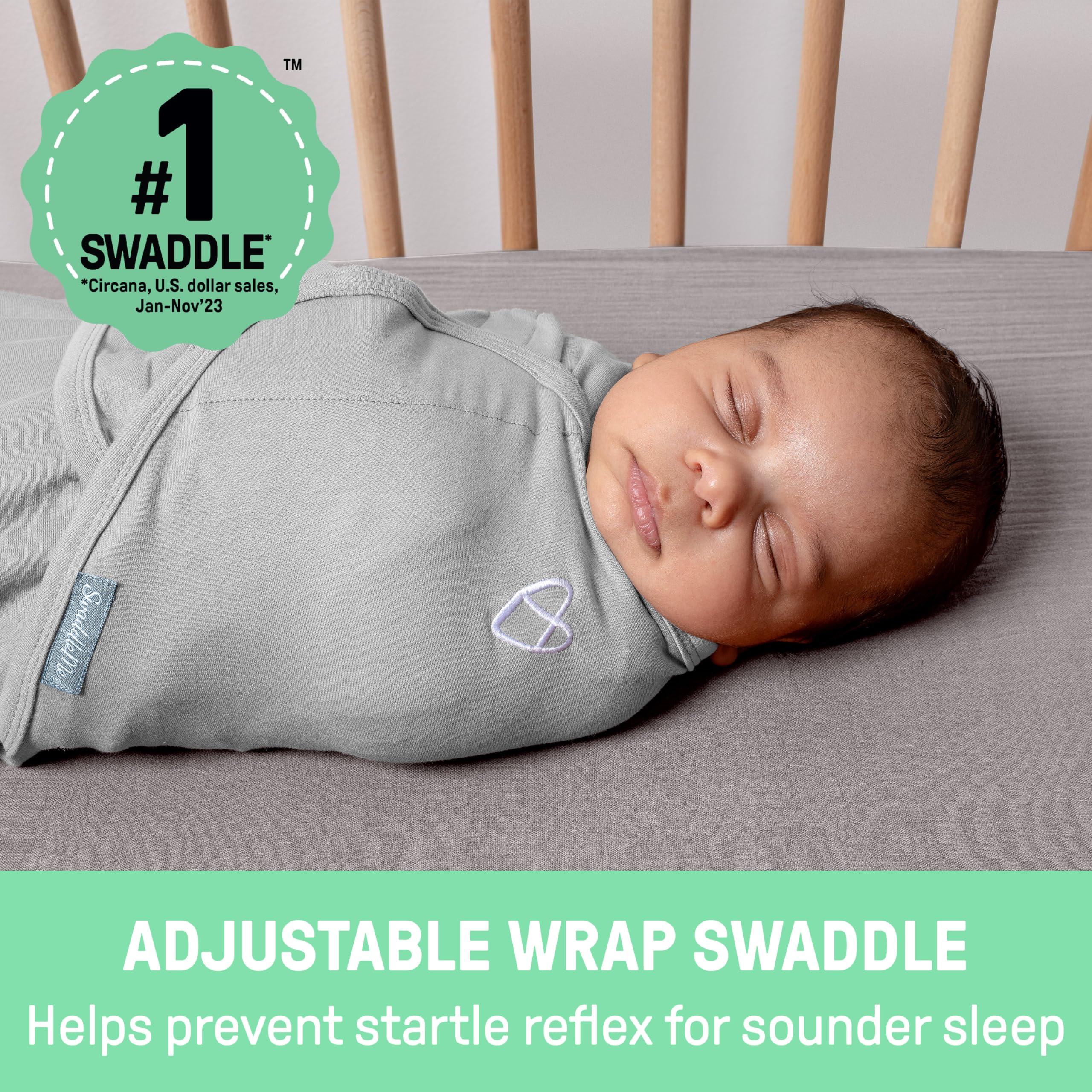 SwaddleMe by Ingenuity Original Swaddle, 100% Cotton, Improves Sleep & Calms Startle Reflex, 0-3 Months, 1.0 TOG, 3-Pack, Baby Swaddle Blanket - Coral Days