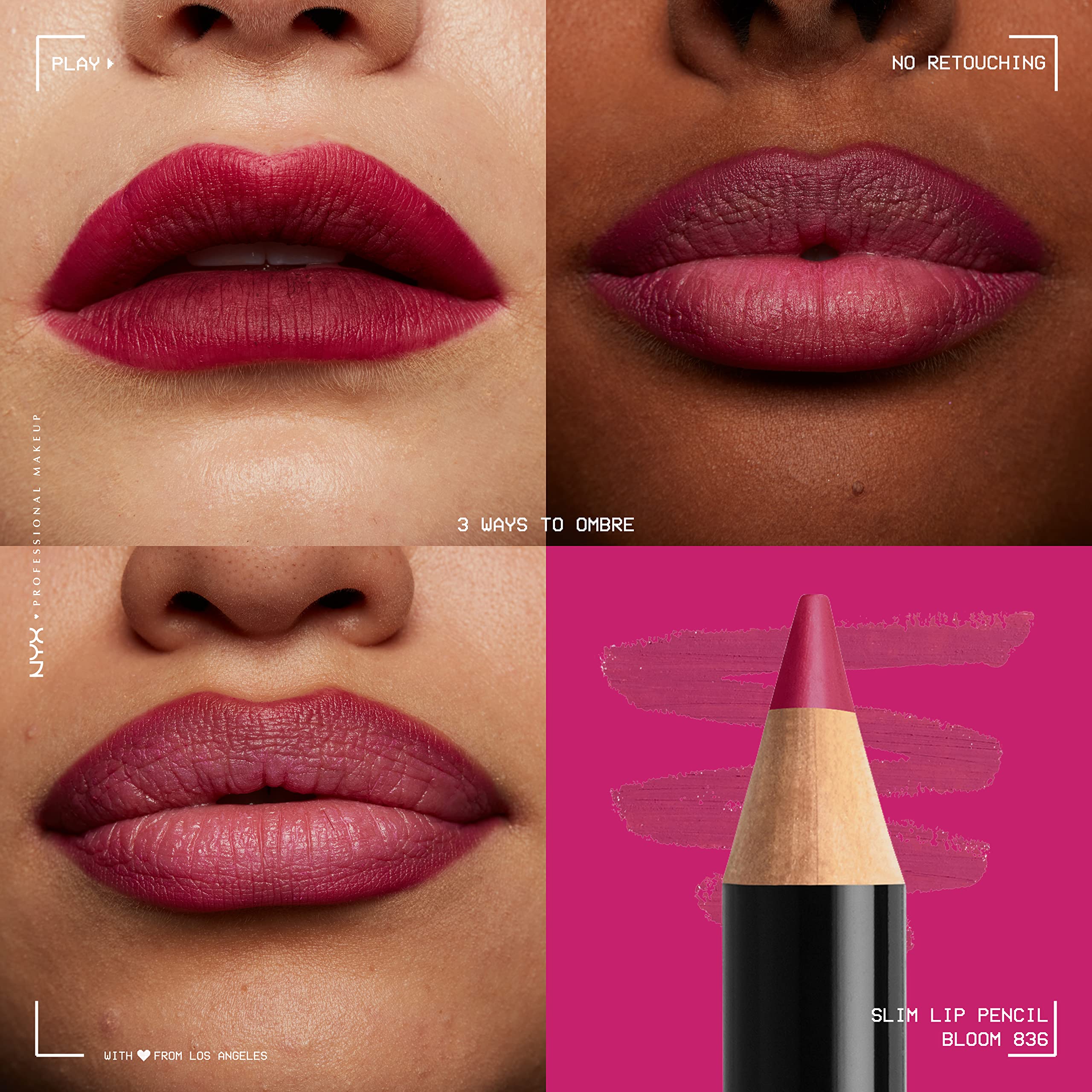 Nyx Professional Makeup Slim Lip Pencil, Bloom, 1.1g