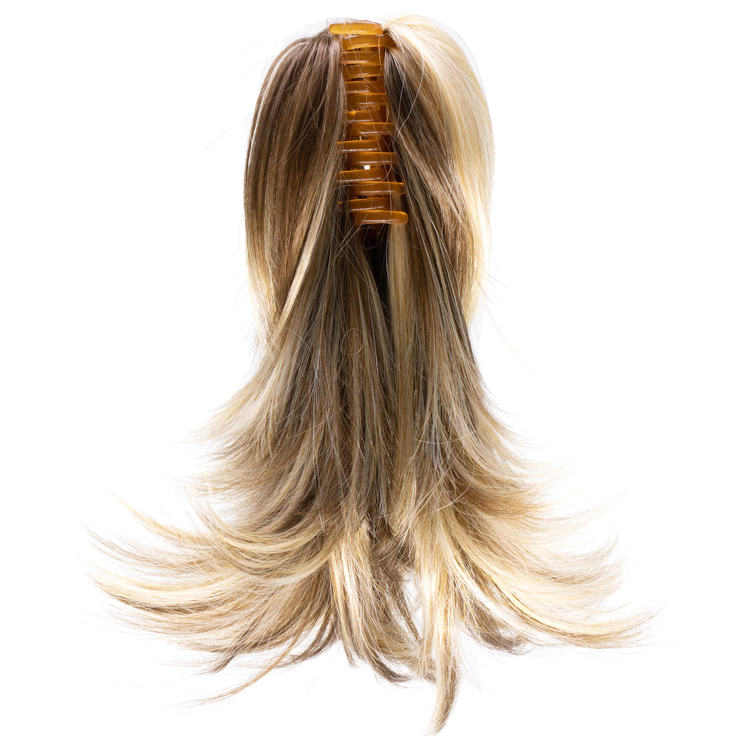 AB461 : Onedor 12 Inch Adjustable Messy Style Ponytail Hair Extension Synthetic Hair-Piece with Jaw Claw (AB461)