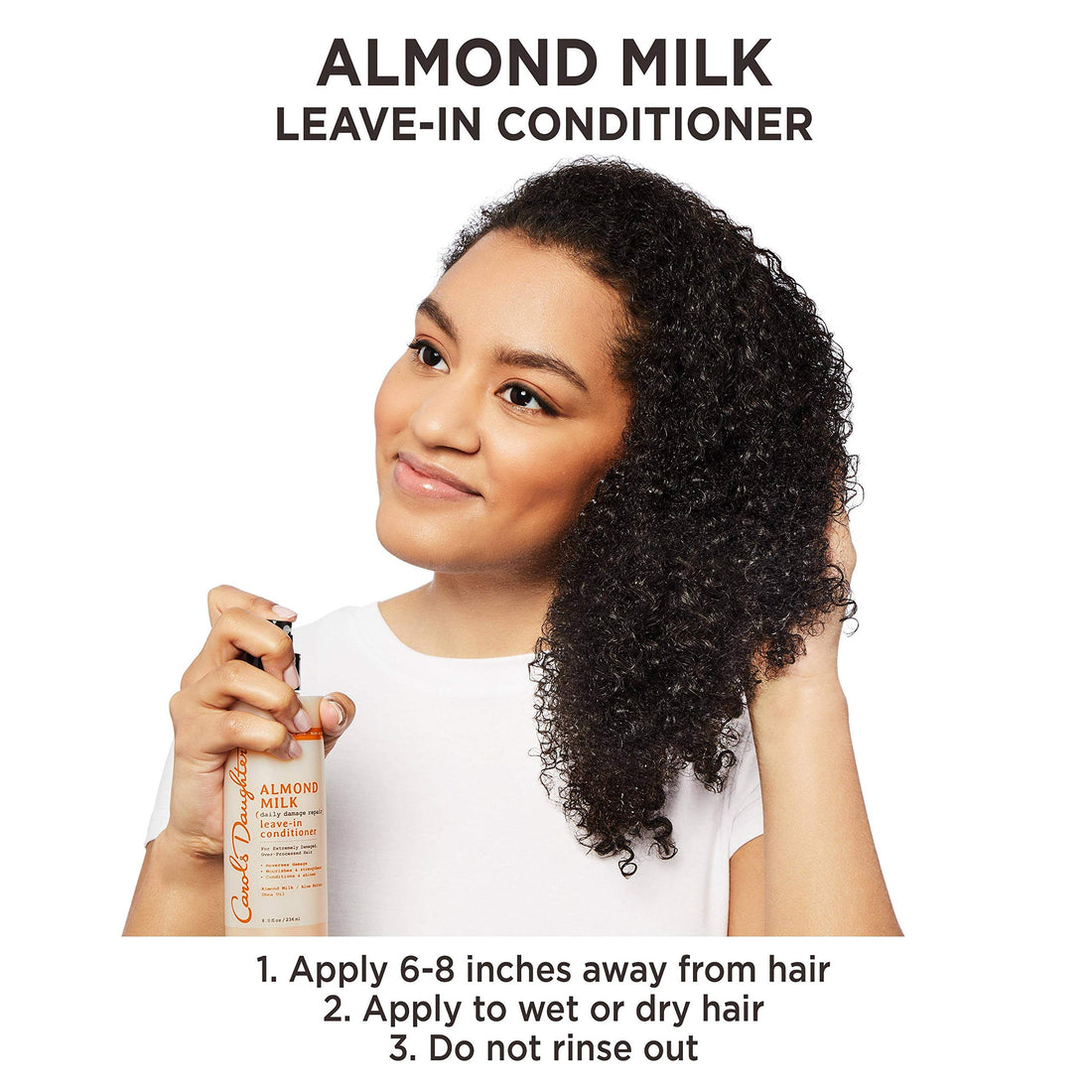 Carol’s Daughter Almond Milk Leave In Conditioner with Almond Milk, Aloe Butter and Shea Oil for Extremely Damaged Hair, 8 fl oz