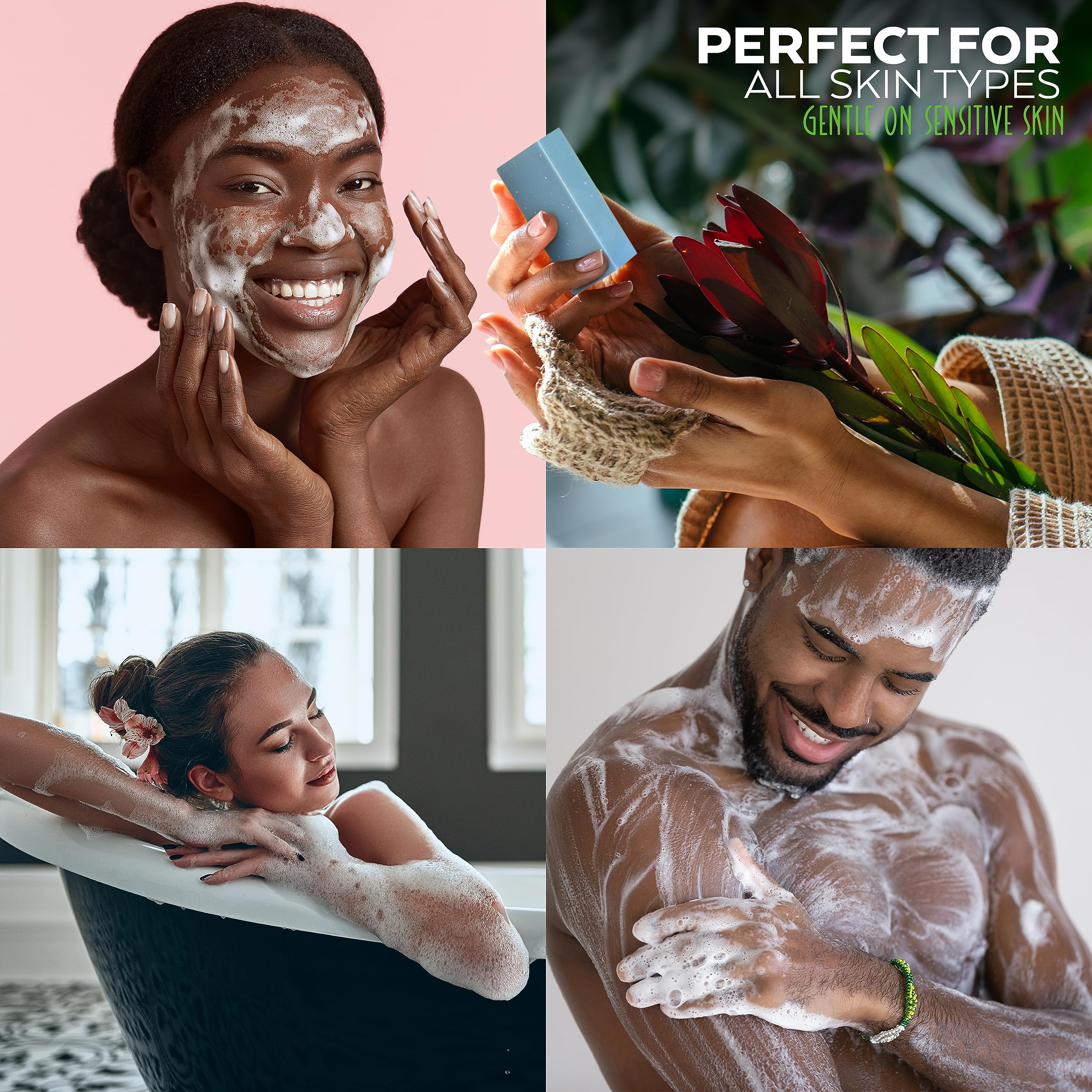 Aspen Kay Naturals Arnica and Mint soap, vegan, olive oil, shea butter, coconut oil, essential oils, palm oil, cold processed. for all skin types, sensitive skin, MADE IN THE USA (1 pack)