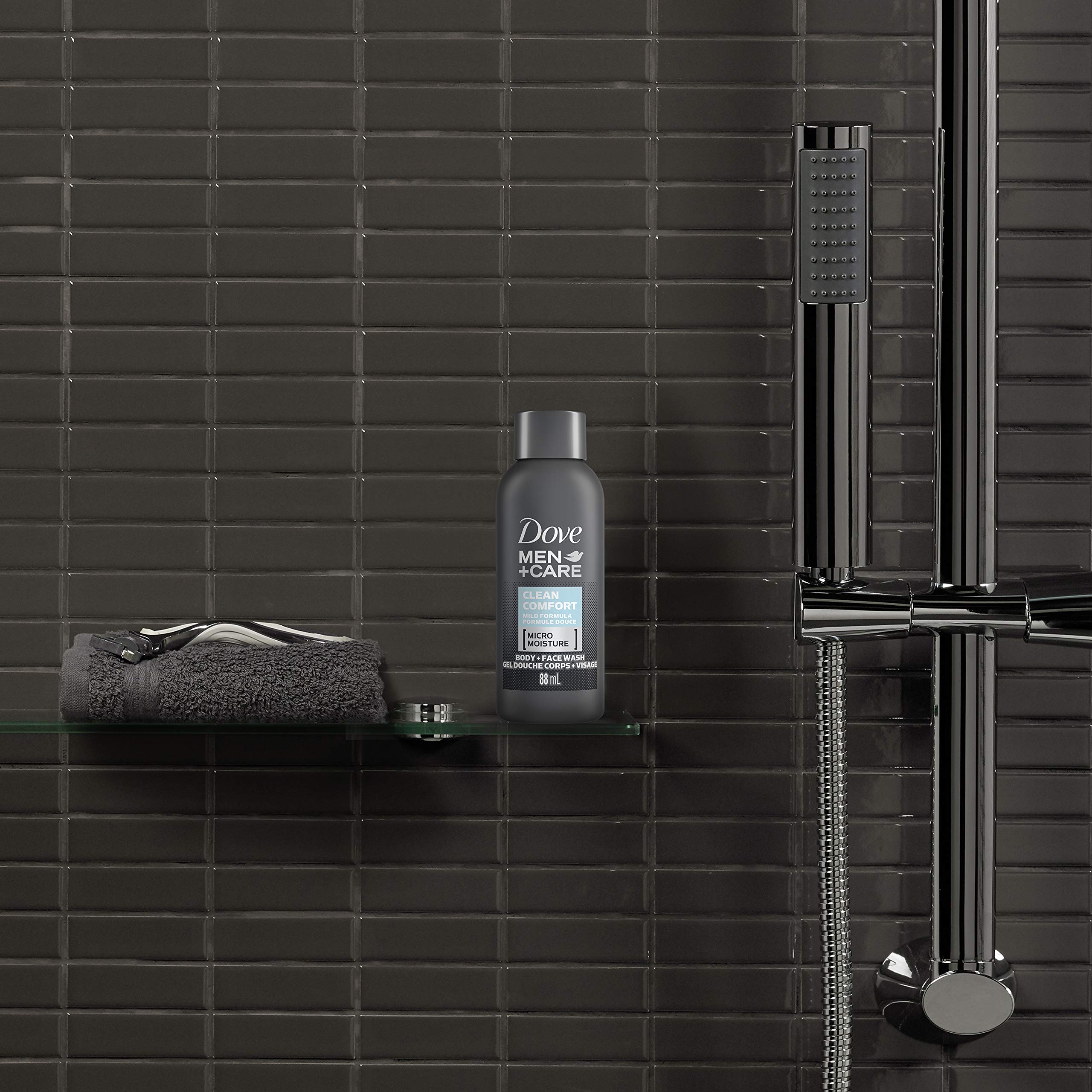 Dove Men+Care Body and Face Wash for Healthier and Stronger Skin Clean Comfort Effectively Washes Away Bacteria While Nourishing Your Skin 3 oz, 24 count