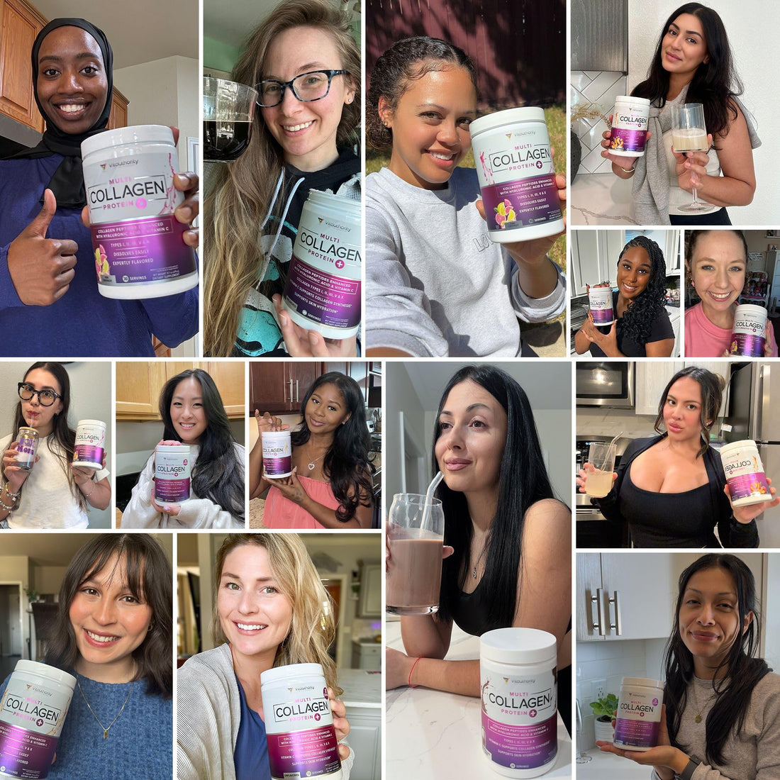 Multi Collagen Peptides Plus Hyaluronic Acid and Vitamin C Hydrolyzed Collagen Proteins Types I II III V and X Tropical Punch Flavor