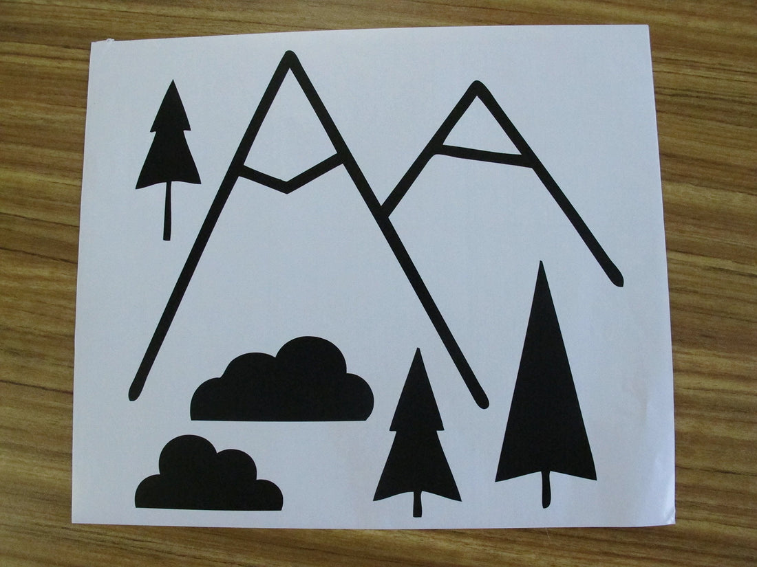 DXLING 85X40cm Little Adventurer Home Wall Decal Sticker Adesivo de Parede Vinyl Wall Stickers for Kids Room Baby Room Nursery Wallpaper YA374 (Black)