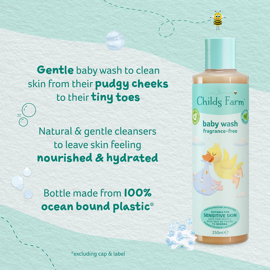 Childs Farm baby wash unfragranced 250ml