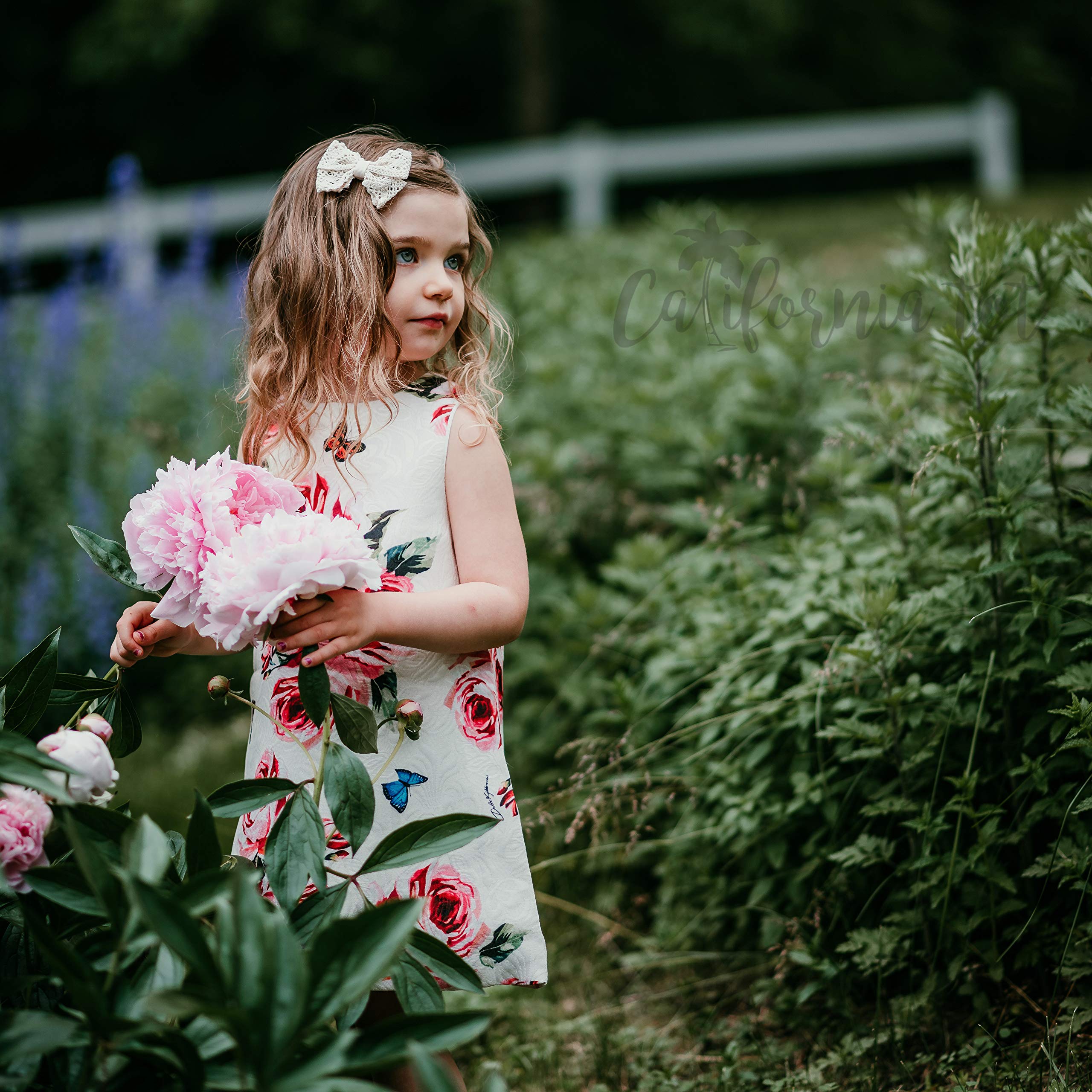 California Tot Non-Slip Fully Lined Alligator Clip Hair Accessories for Fine Hair, Little Girls, Toddlers (Kimono Clip Set of 4)