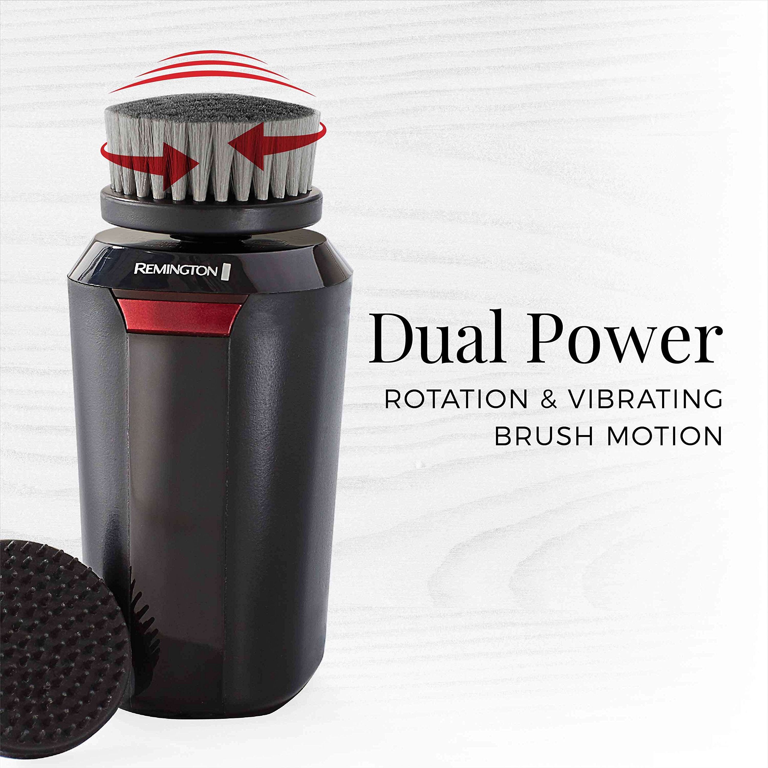 Remington Reveal Men's Compact Facial Cleansing Brush with Pre Shave and Charcoal Heads (FC1500B)