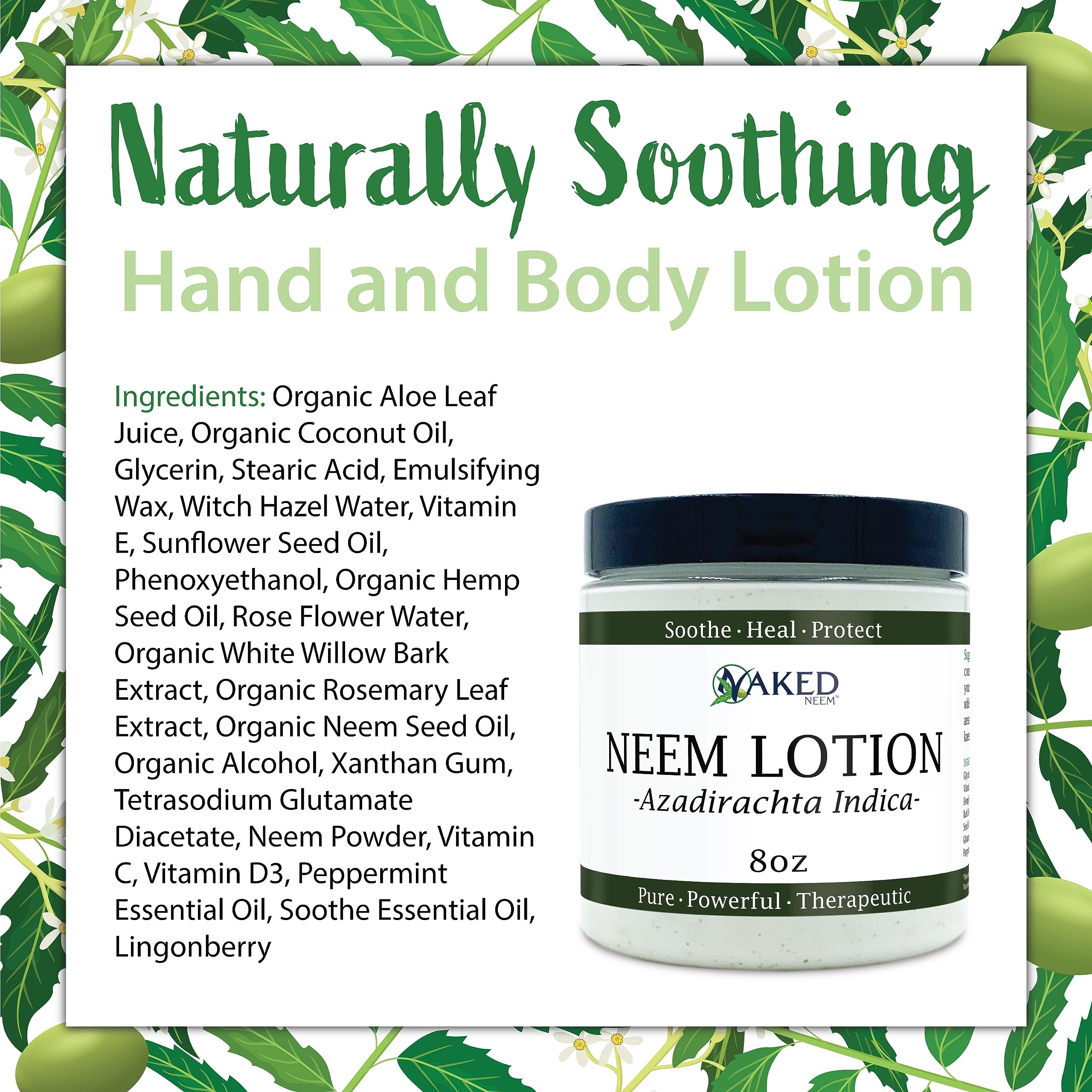 Neem Hand & Body Lotion-Soothe, Heal, Protect (8 Ounce)
