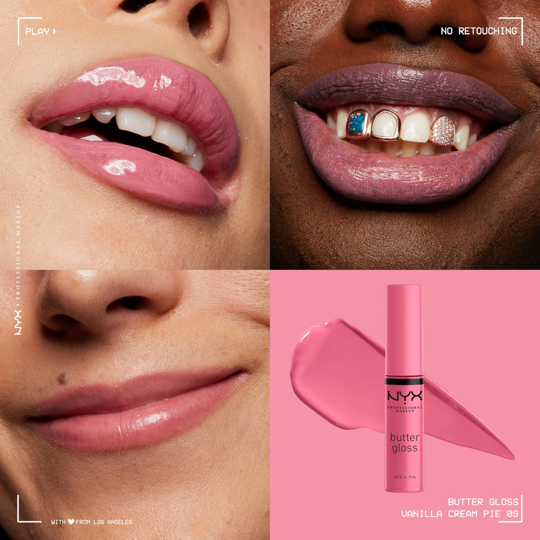 Nyx Professional Makeup Butter Lip Gloss, Vanilla Cream Pie, 8ml