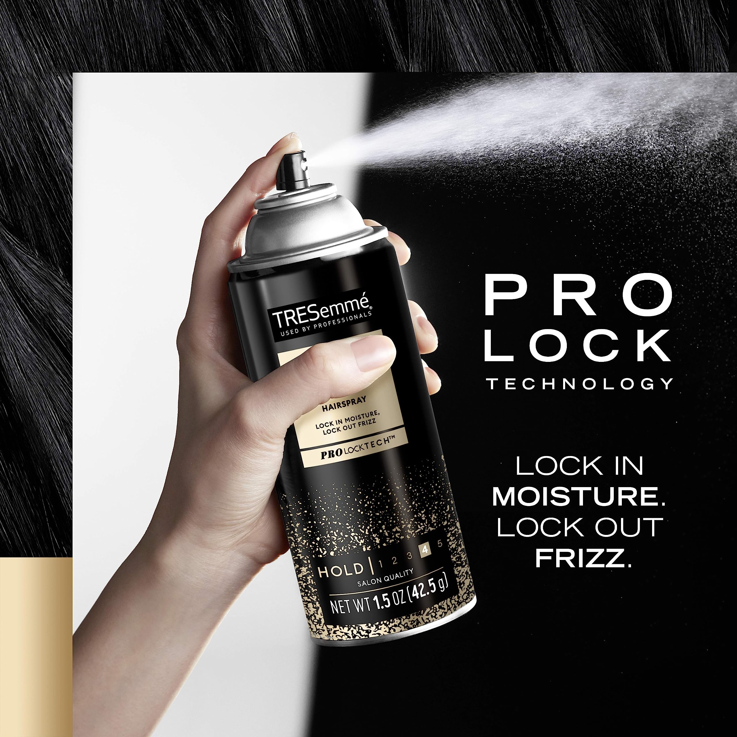 TRESemmé Travel Shampoo, Conditioner & Hairspray – Rich Moisture Hair Products + Non-Aerosol Hair Spray, 24H Frizz Control (3 Piece Set)