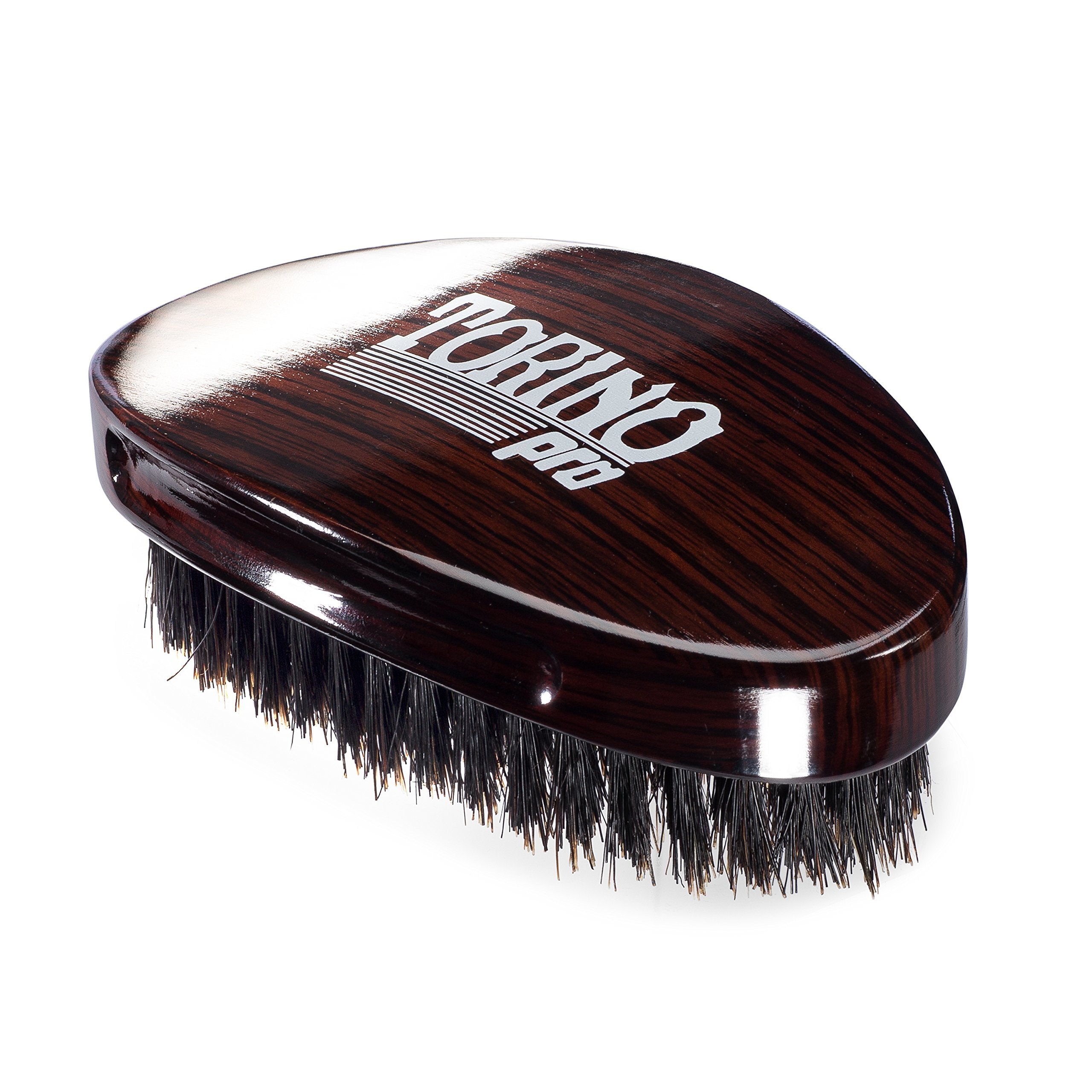 Torino Pro Wave Brush #730 By Brush King - Medium Curve 360 Waves Palm Brush - ALL Purpose 360 Waves Brush