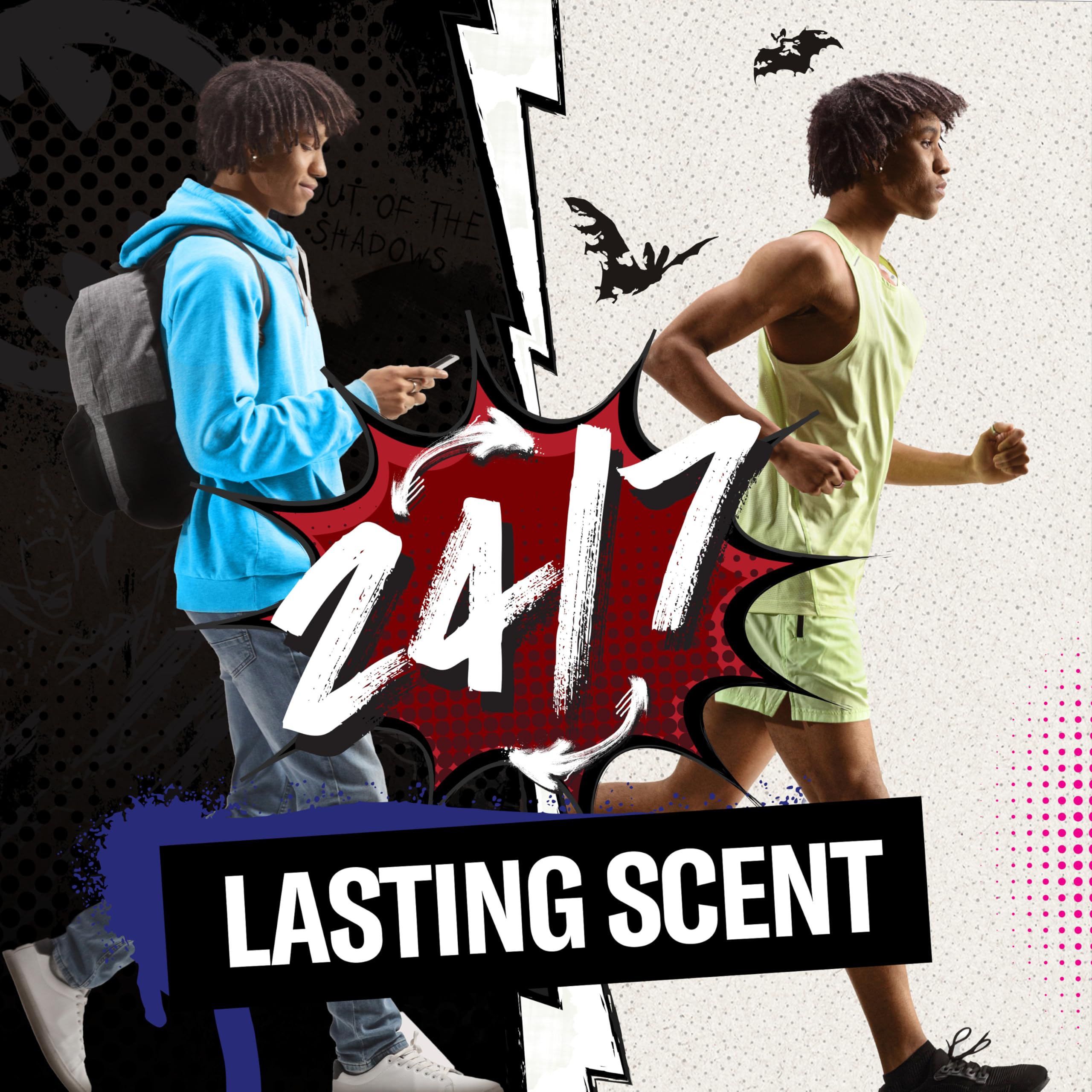 Old Spice Cleansing Body Wash for Men, 3X Defense, 24/7 Shower Fresh with Lasting Scent, 2-in-1 Body & Face Wash, Smell Like a Hero, Batman, Black Cherry and Nightfall Scent, 24 oz