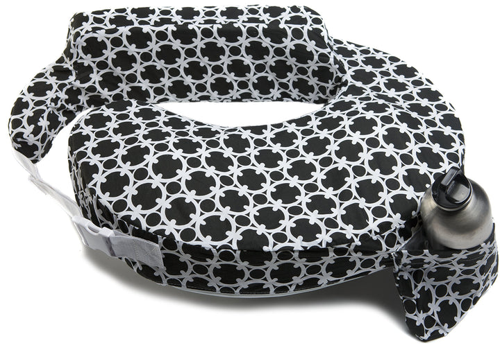 My Brest Friend Original Nursing Pillow Cover - Slipcovers for Baby - Adjustable Fit, Easy Care, Durable - Original Nursing Pillow Not Included, Black and White Marina