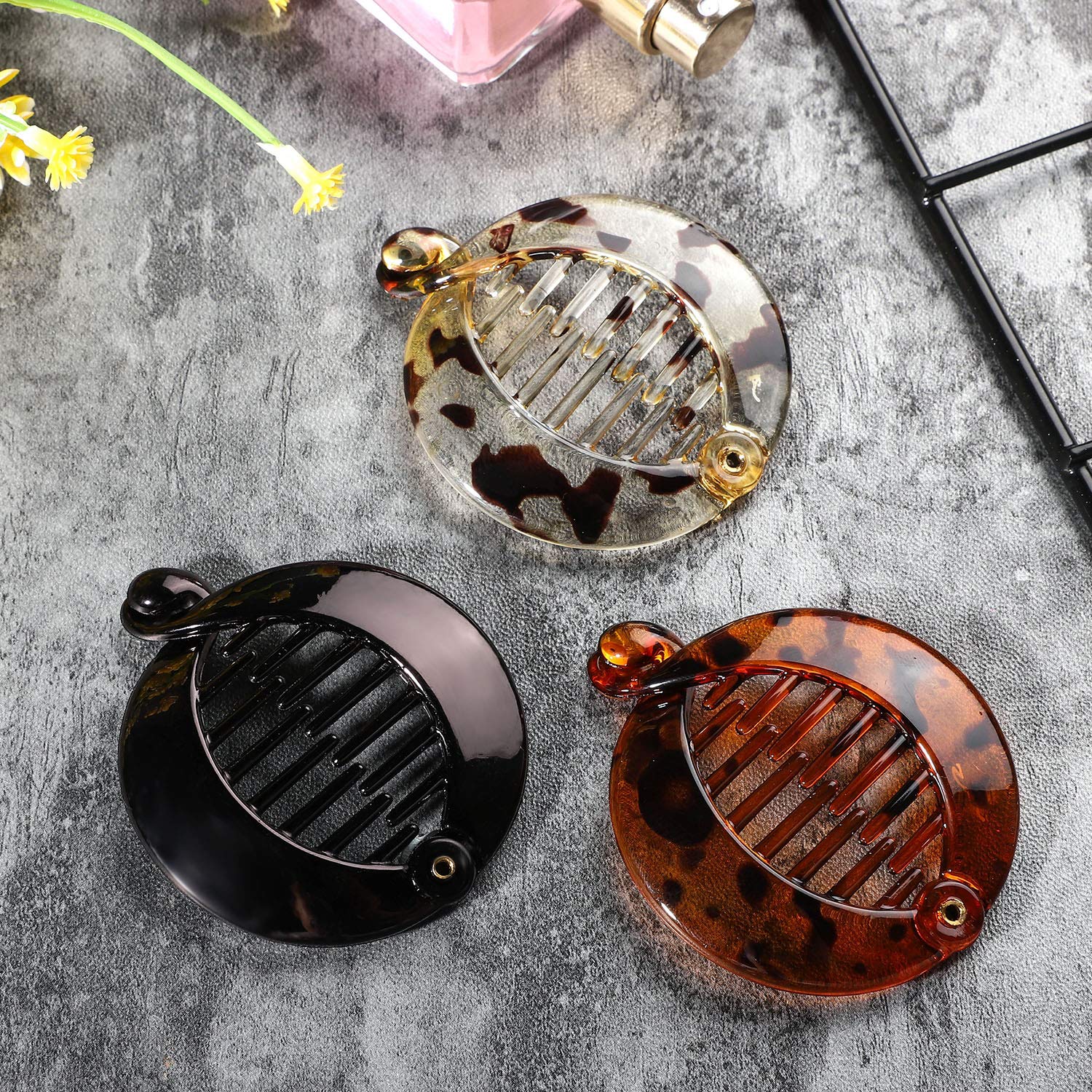 WILLBOND 6 Pieces Banana Hair Clips Banana Hair Combs Fishtail Hair Clip Combs Resin Banana Fish Grips for Women Hair Accessories