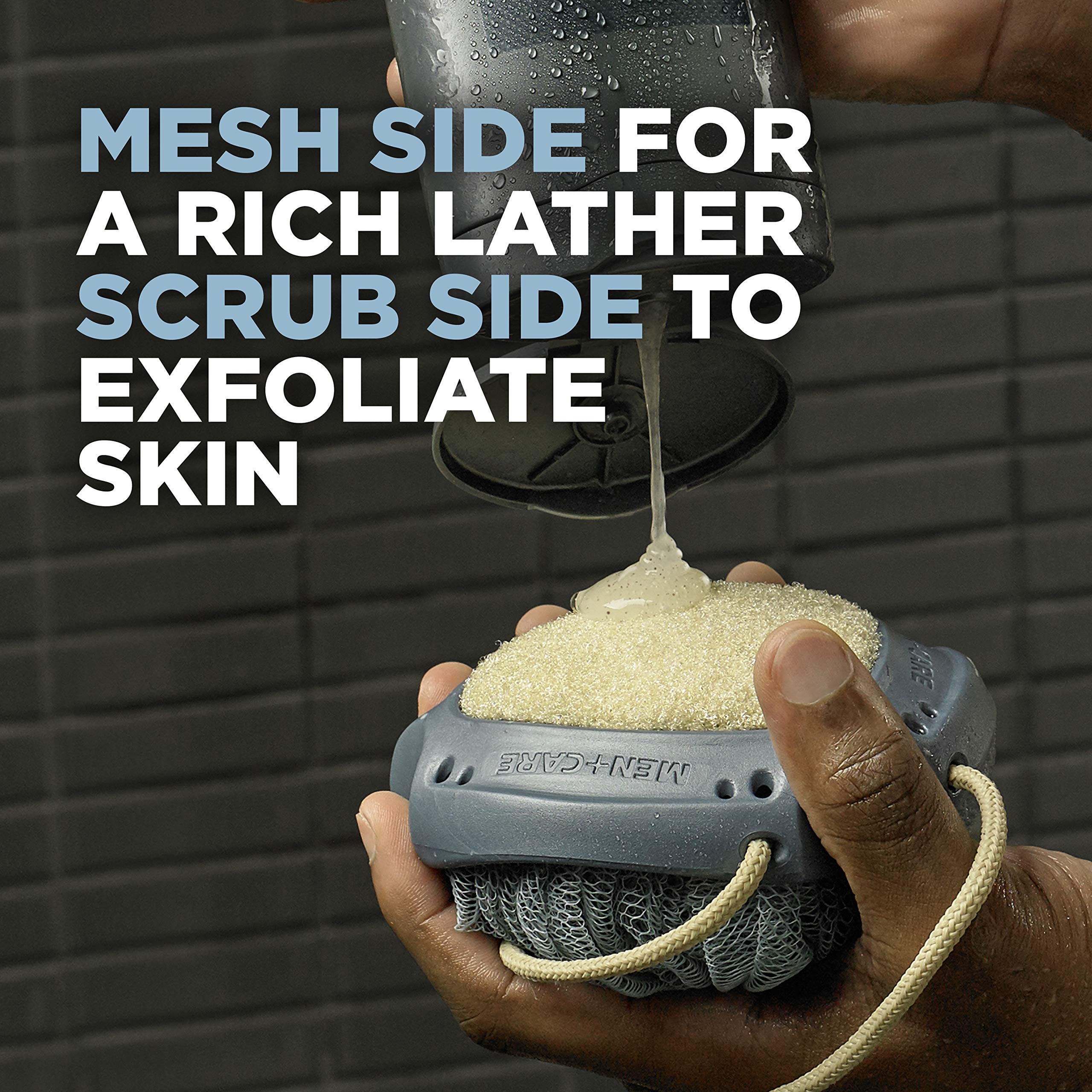 Dove Men+Care Active Clean, Dual Sided Shower Loofah, Hydrate Skin, 1ct
