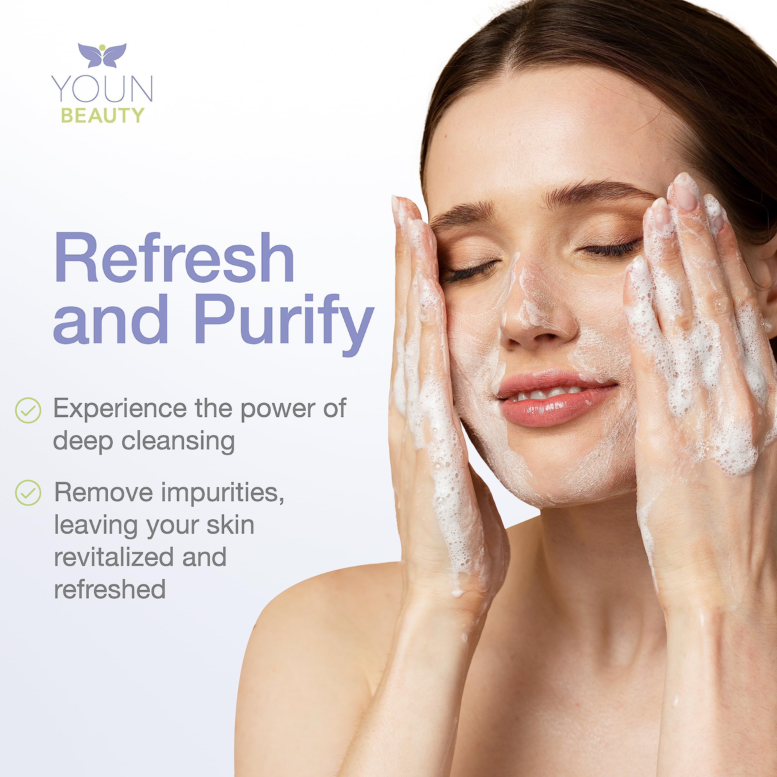 YOUN Beauty Green Tea Face Cleanser by Dr. Anthony Youn – Paraben-Free, Hydrating Facial Cleanser with Aloe Vera, Chamomile & Cucumber Extracts – Daily Face Wash for All Skin Types