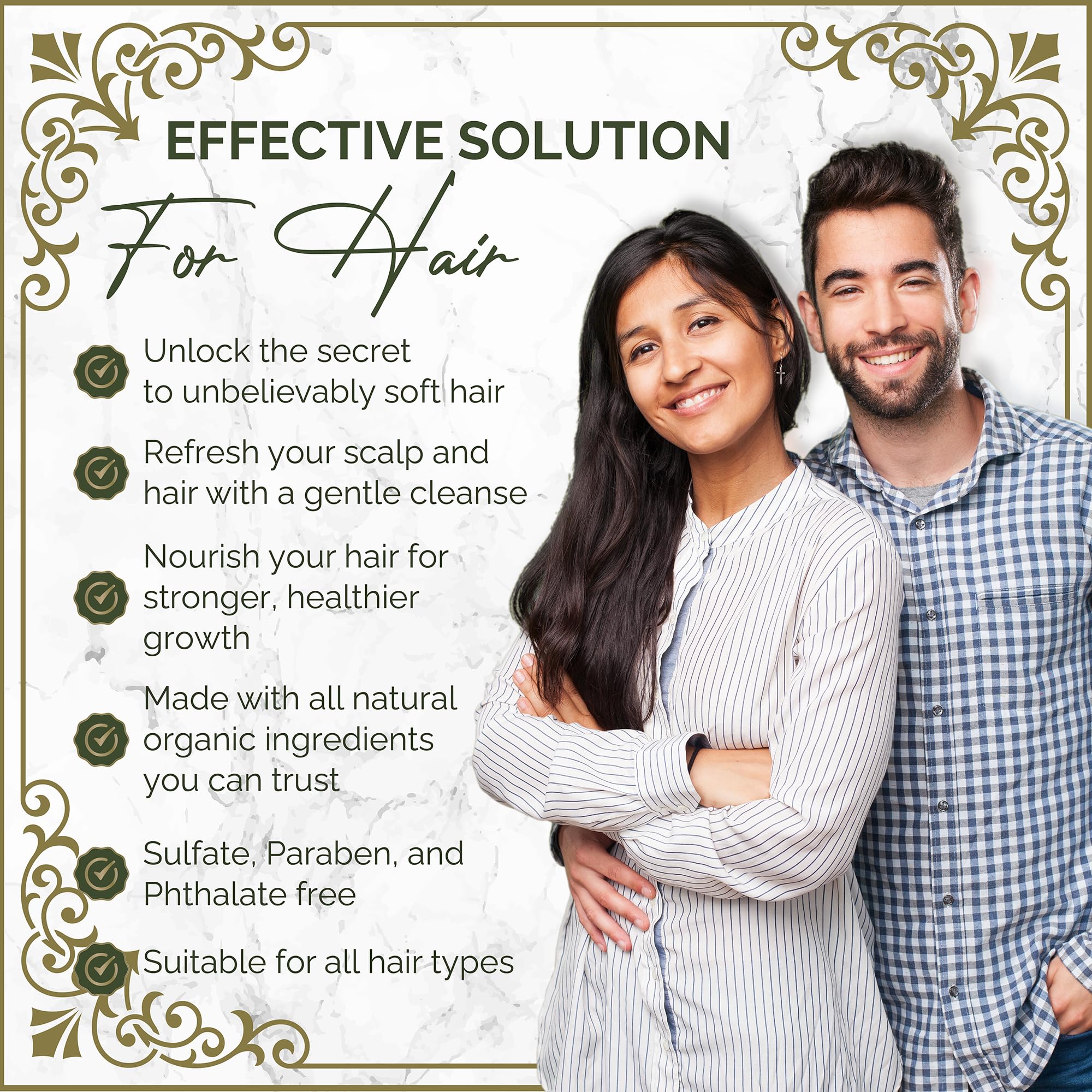 NAKSHATRA HERBALS Shampoo & Conditioner | 100% Natural Anti-Dandruff & Anti-Hairloss Herbal Solution | For All Hair Types | Ayurvedic | 13.5 oz (x2)