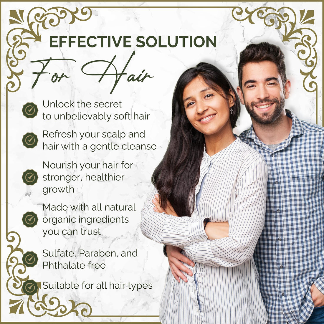 NAKSHATRA HERBALS Shampoo & Conditioner | 100% Natural Anti-Dandruff & Anti-Hairloss Herbal Solution | For All Hair Types | Ayurvedic | 13.5 oz (x2)