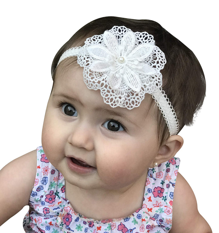 Adorable Baby Lace Flower Headband - Soft and Comfortable Infant Hair Accessory