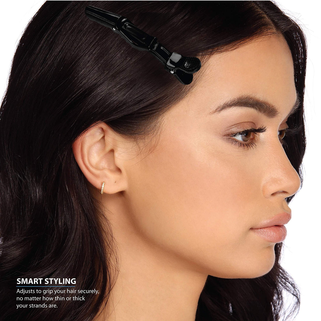 Deke Home Women Styling Hairclip - 24 pcs Plastic Alligator Hair Sectioning Clips - Durable alligator hair clip with nonslip grip & wide gator big teeth for easy styling thick/thin