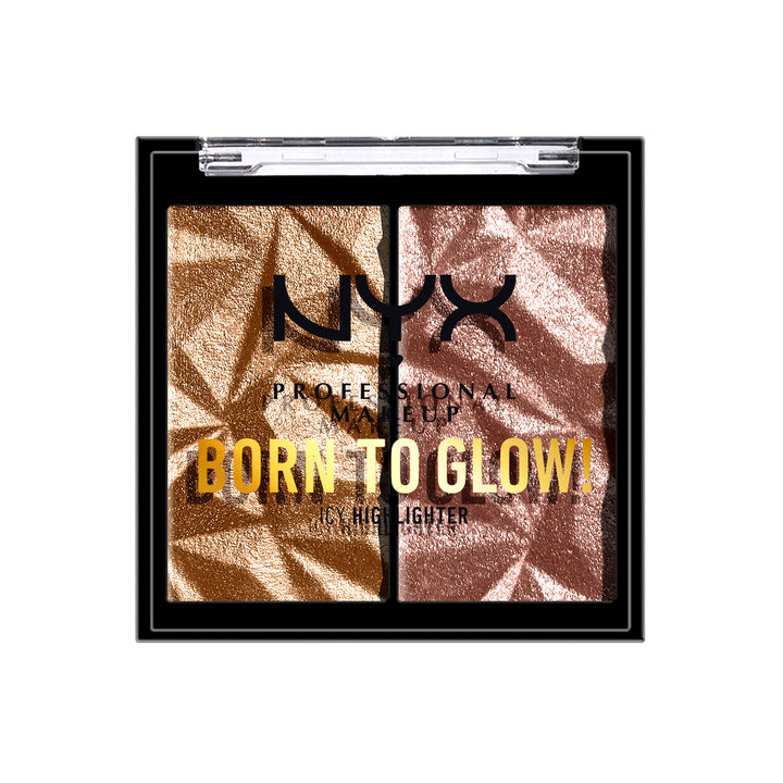 NYX PROFESSIONAL MAKEUP Born To Glow Icy Highlighter Duo, Bout The Bronze