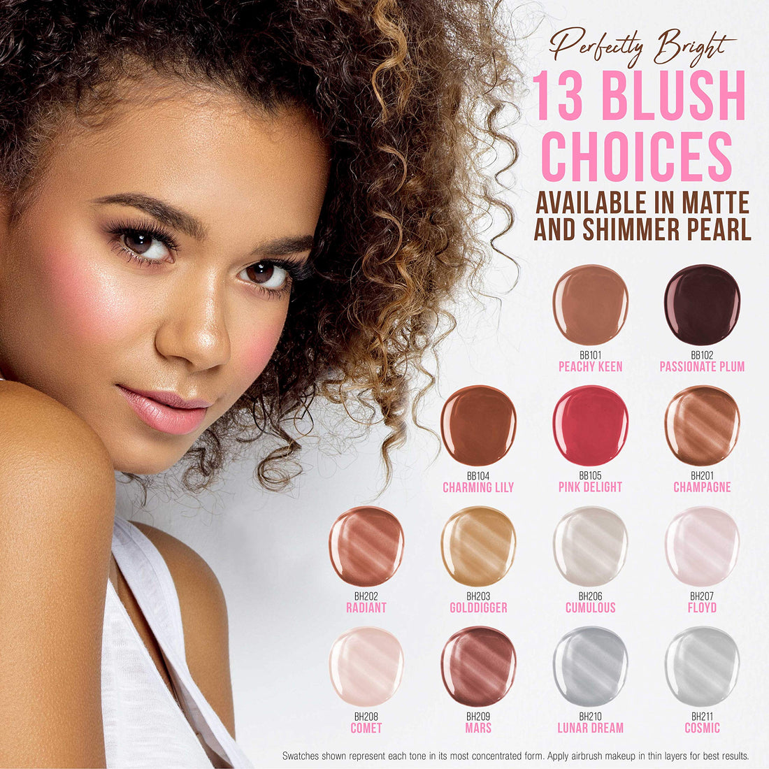 Belloccio's Professional Flawless Airbrush Makeup Shimmer Shade Set (Trio Set) in 1/4 oz. Bottles (NEW FORMULA)