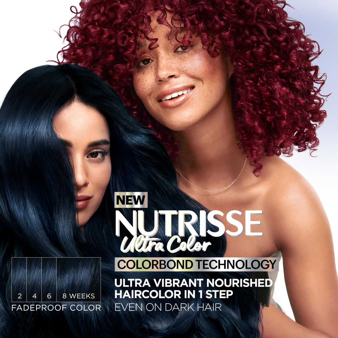 Garnier Hair Color Nutrisse Ultra Color Nourishing Creme, RP1 Dark Intense Pink Red (Cherry Flamingo) Permanent Hair Dye, 2 Count (Packaging May Vary)