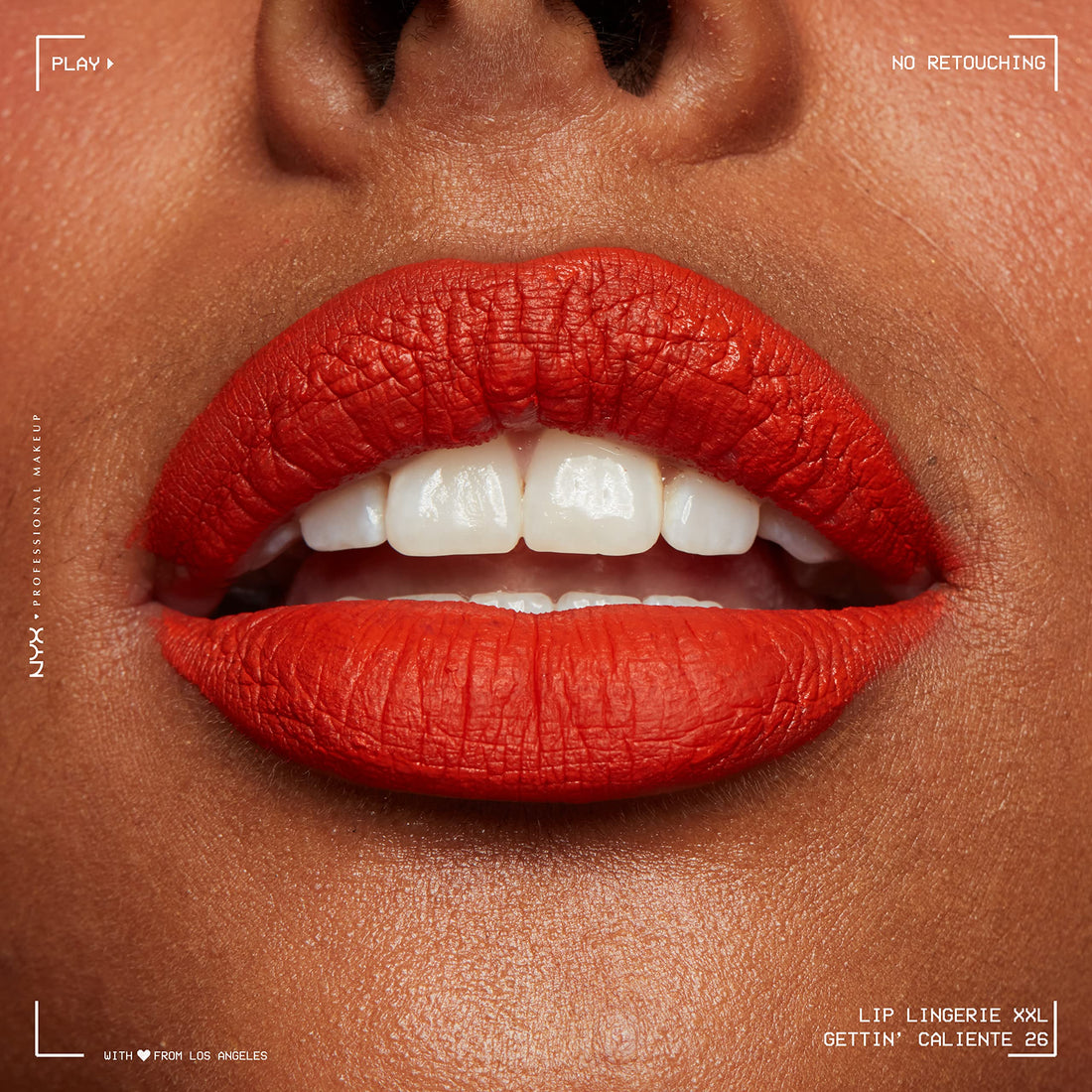 NYX PROFESSIONAL MAKEUP Lip Lingerie XXL Matte Liquid Lipstick - Gettin Caliente (Bright Red Orange)
