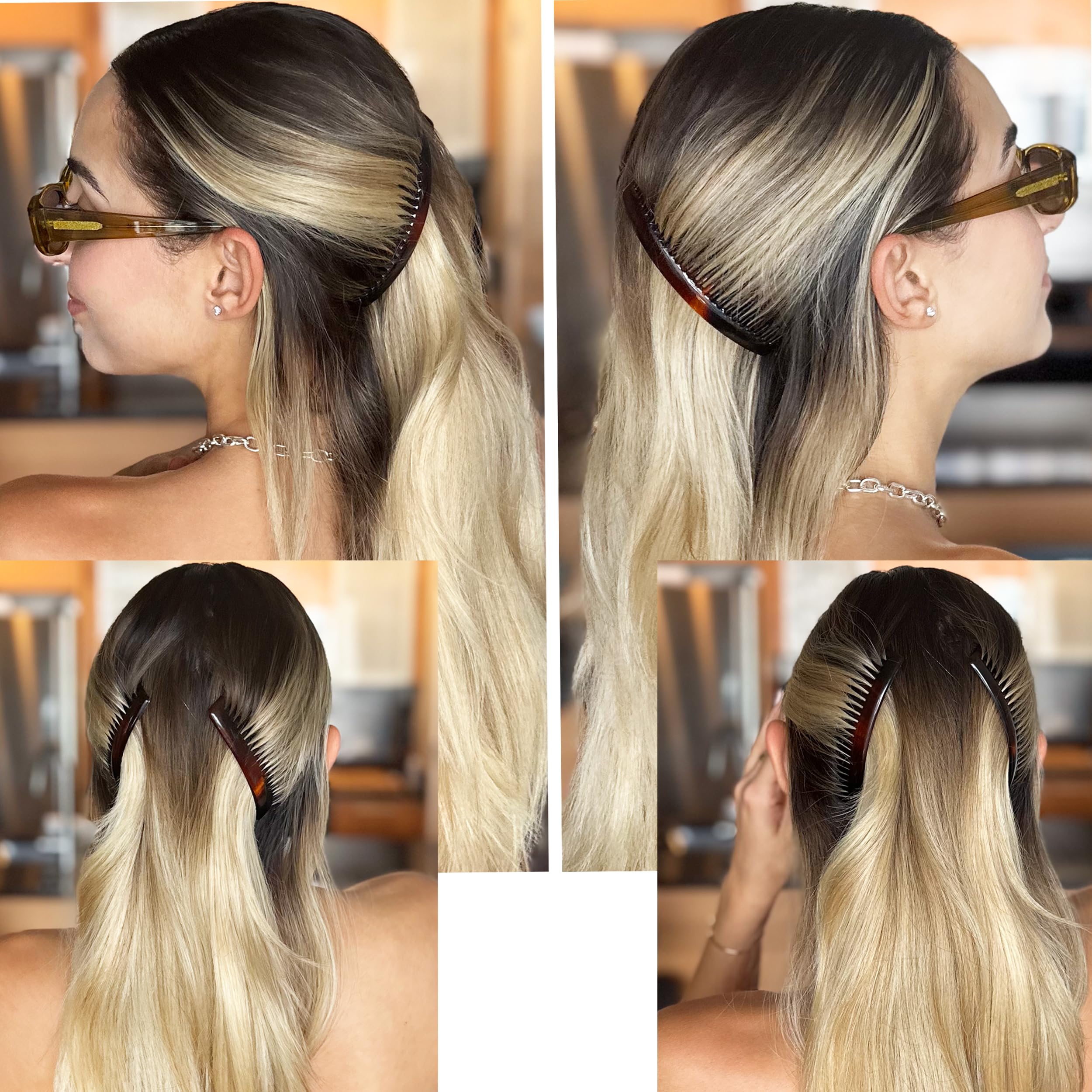 Camila Paris AD66/2 French woman Hair Accessories (4) Hair Comb. Strong and Durable Hair Ornaments. Made in France