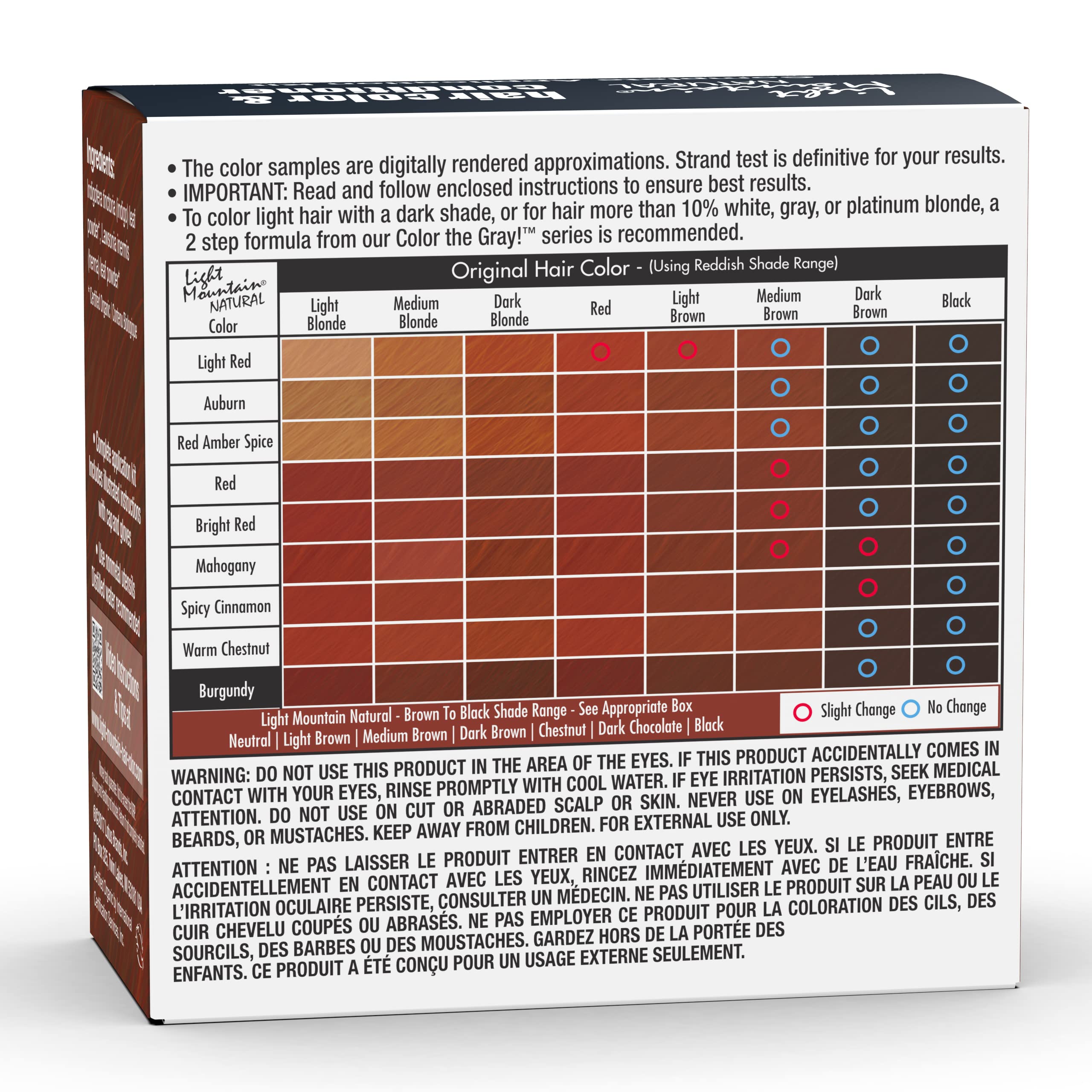 Light Mountain Natural Hair Color & Conditioner Burgundy 4 oz (113 g) (Pack of 3)