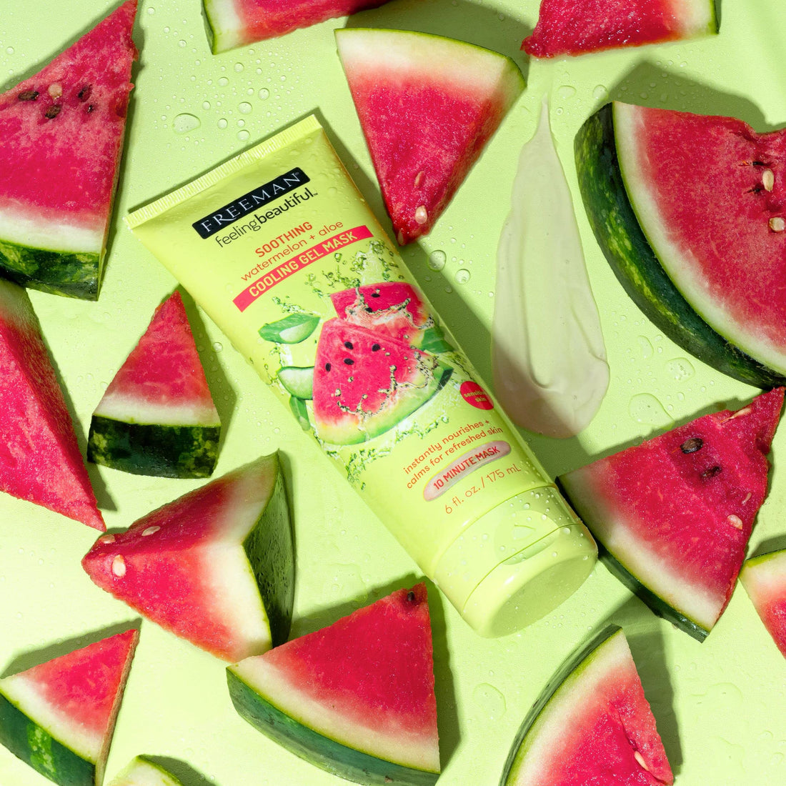 Freeman Facial Watermelon + Aloe Cooling Gel Mask 6oz, 6 Oz